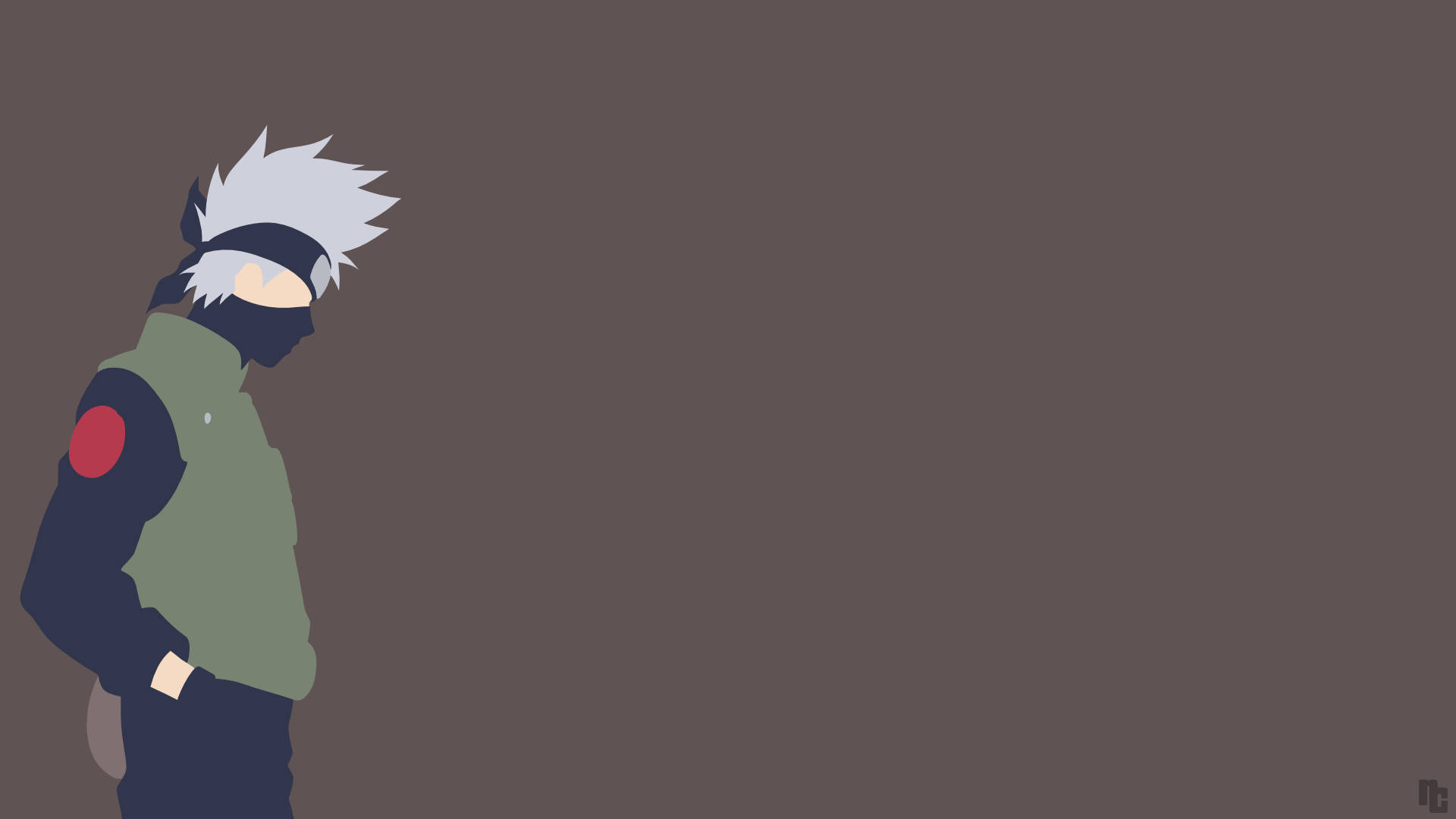 Naruto Kakashi, spiky white hair, black mask, Full HD Desktop Wallpaper