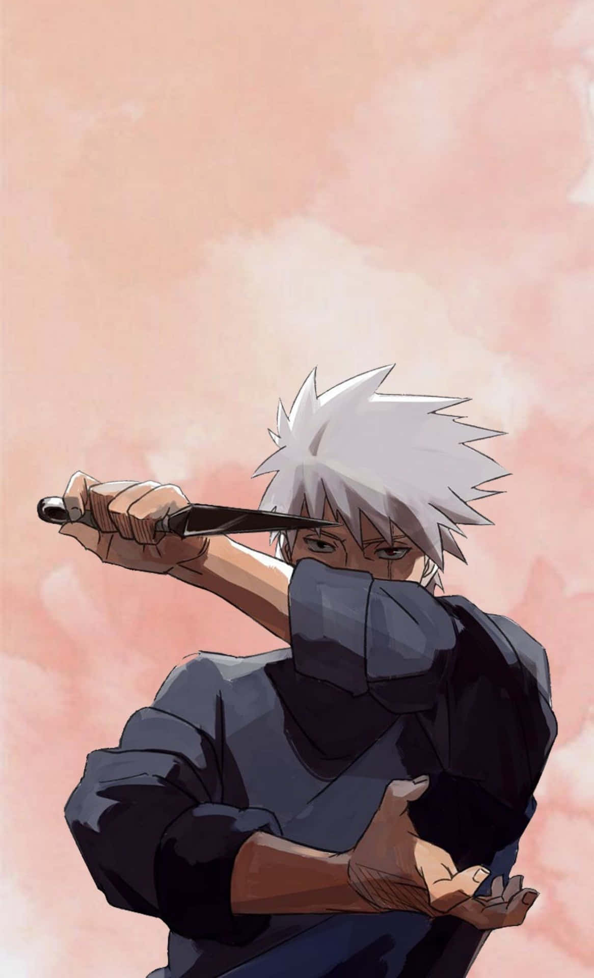 Kakashi, kunai knife, spiky-haired anime ninja, Full HD Phone Wallpaper