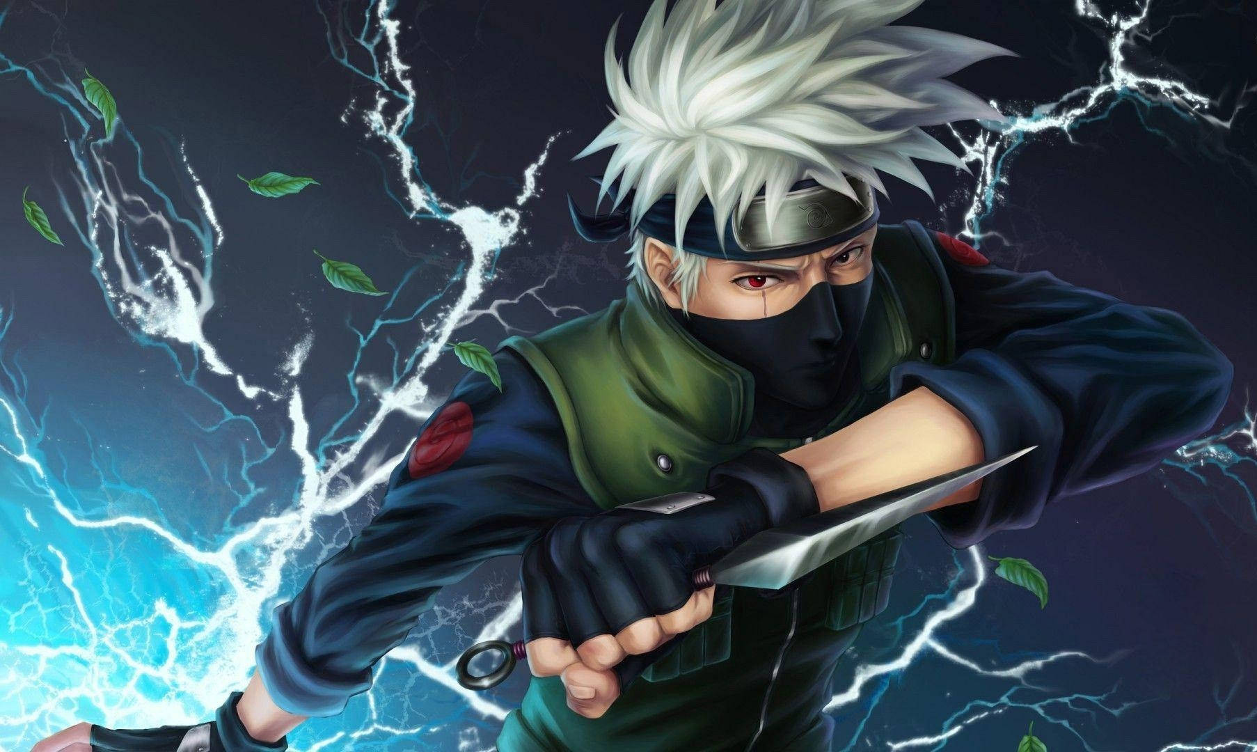 Naruto, Kakashi, white-haired ninja, HD Desktop Wallpaper