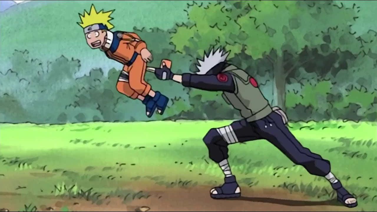 Kakashi, Naruto, orange, HD Desktop Wallpaper