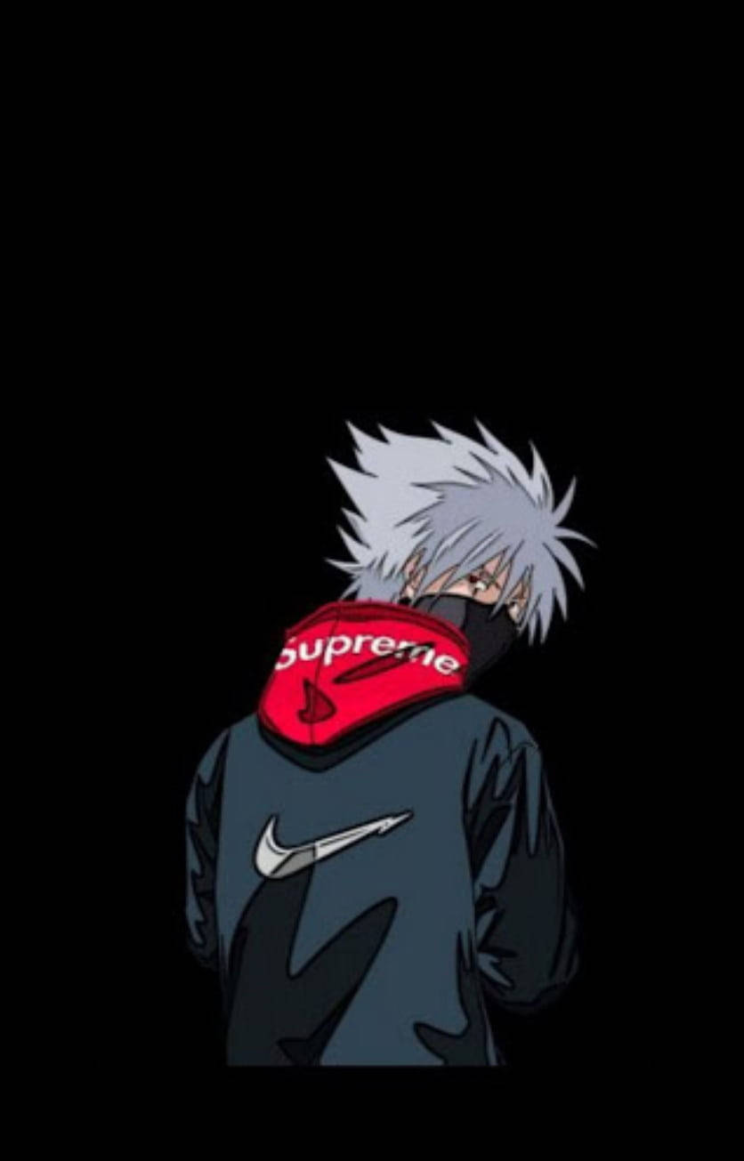 Naruto, Kakashi, Supreme hoodie, HD Phone Wallpaper