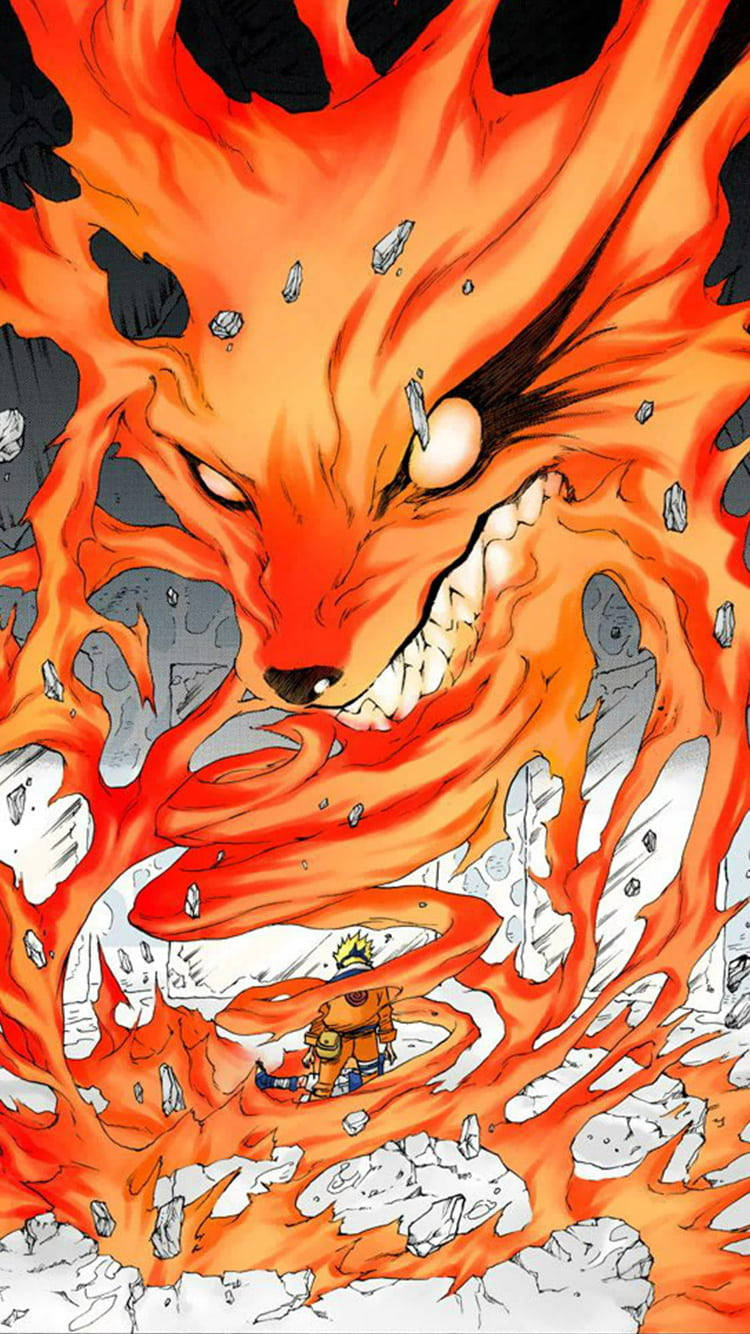 Kurama, Naruto, nine-tailed fox, HD Phone Wallpaper