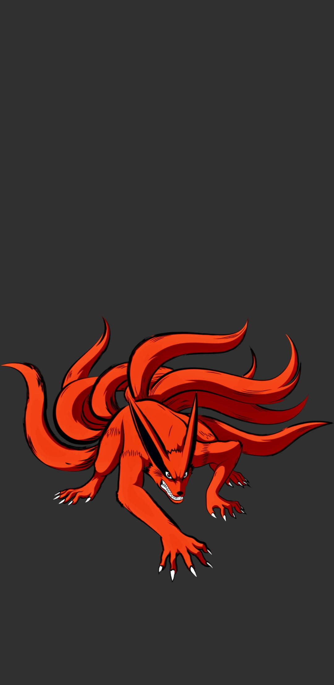 Naruto Kurama, nine-tailed beast, red nine-tailed fox, Full HD Phone Wallpaper