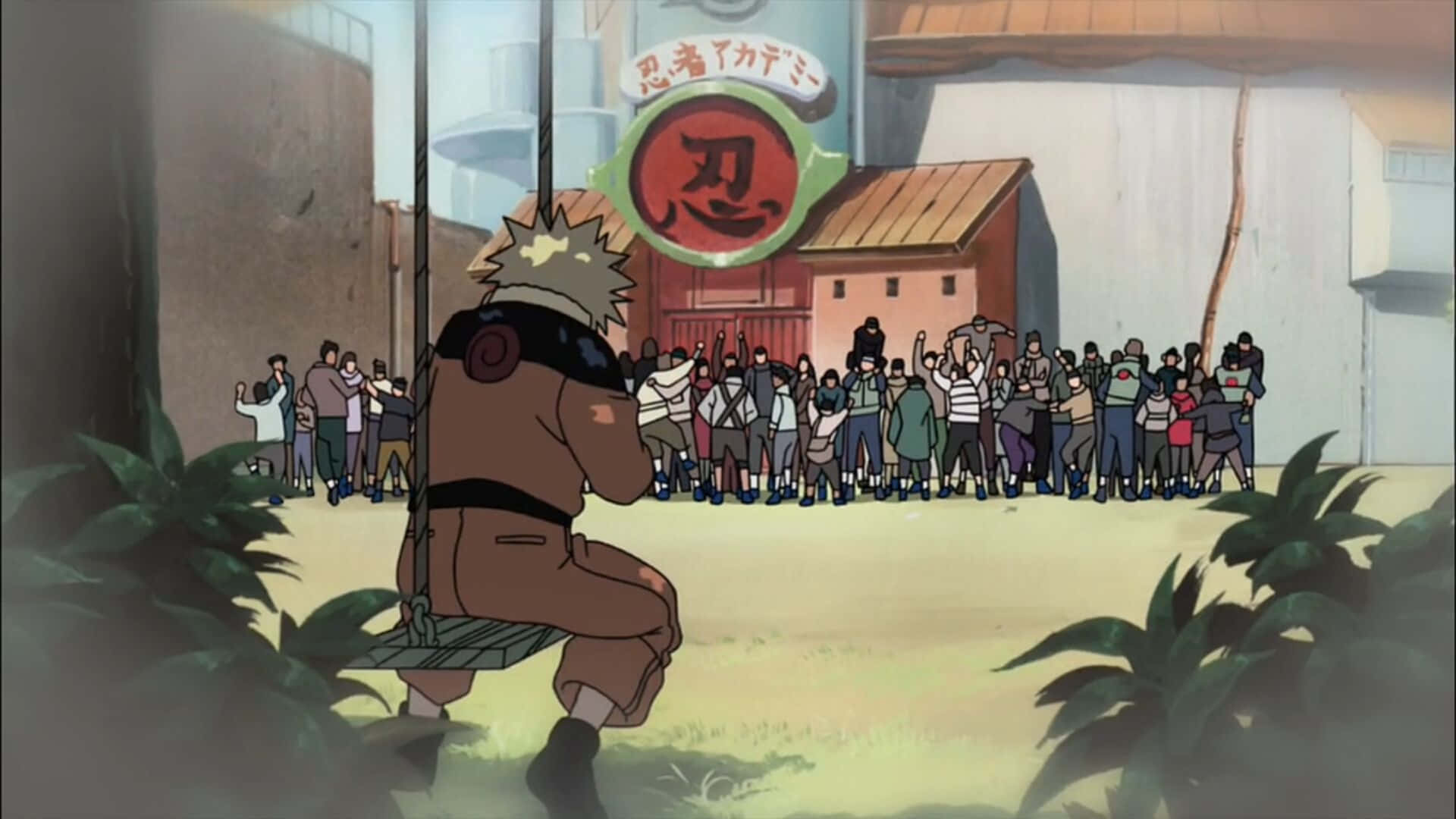 Naruto, spiky-haired ninja, swing, Full HD Desktop Wallpaper