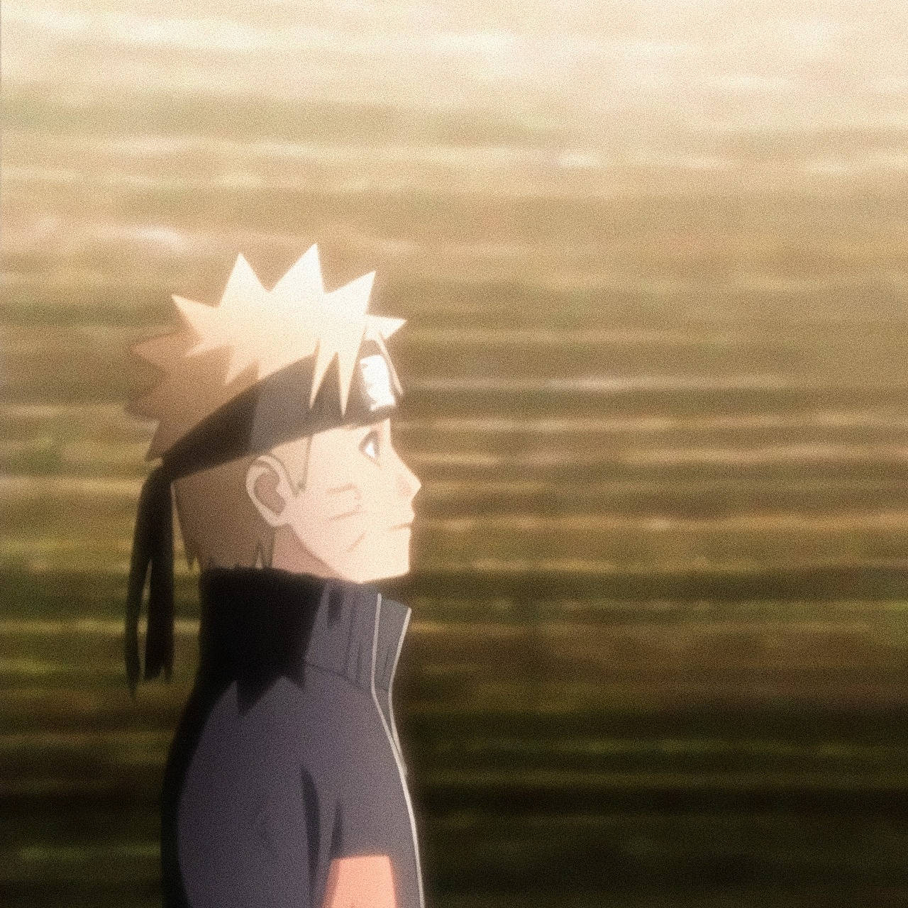 Naruto, sunset glow, golden field, HD Desktop Wallpaper
