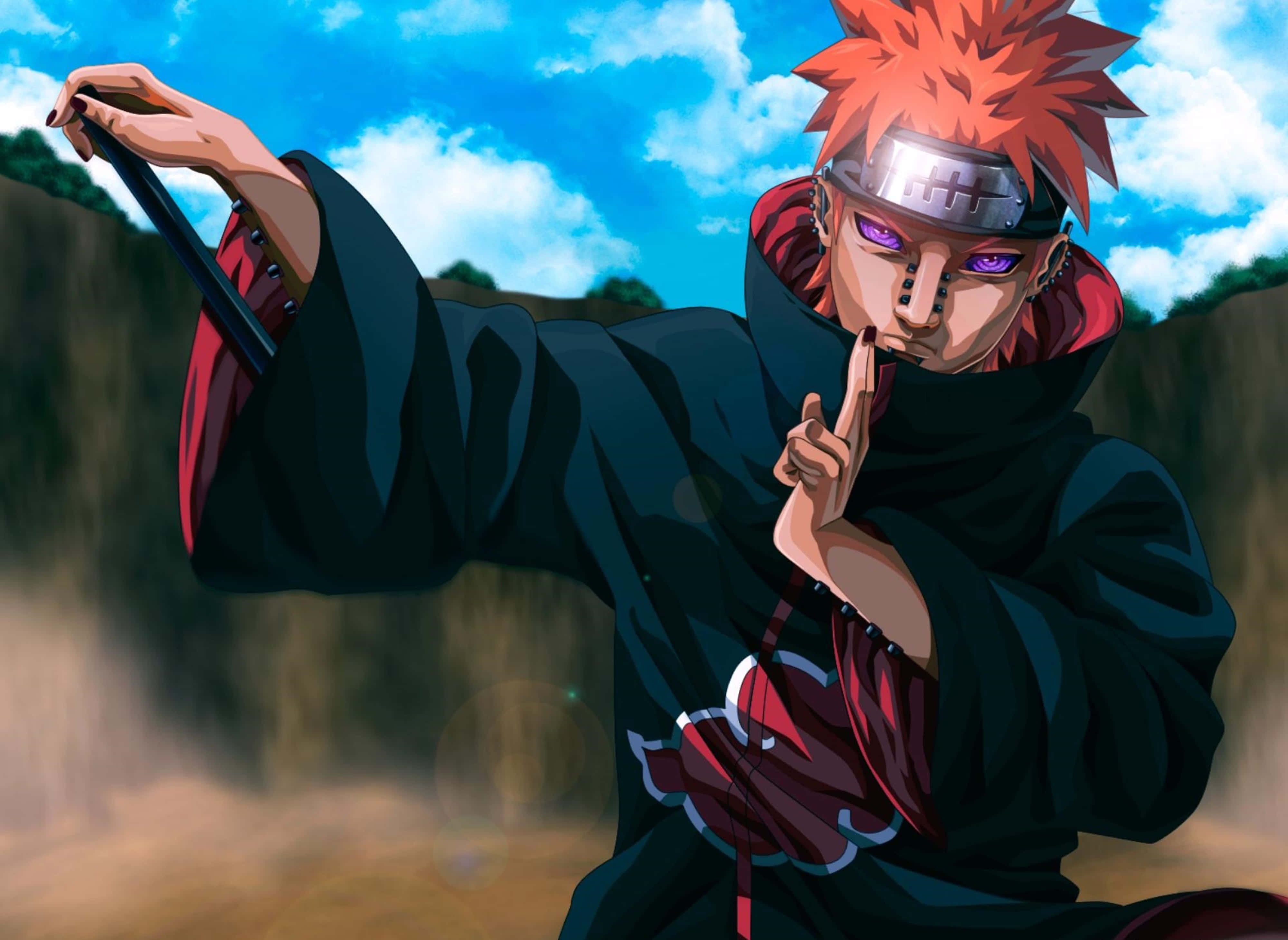 Naruto, spiky orange hair, purple eyes, 4K Desktop Wallpaper