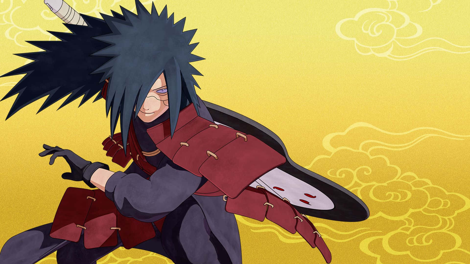 Madara Uchiha, Naruto, spiky black hair, Full HD Desktop Wallpaper