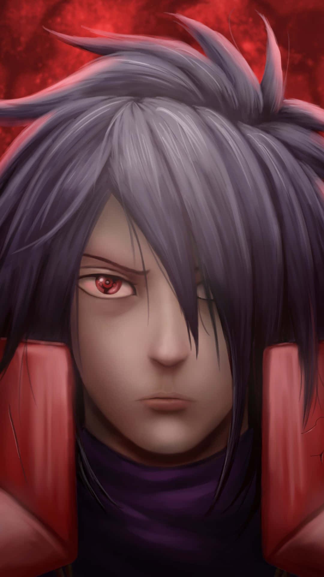 Madara Uchiha, Naruto, spiky gray hair, Full HD Phone Wallpaper