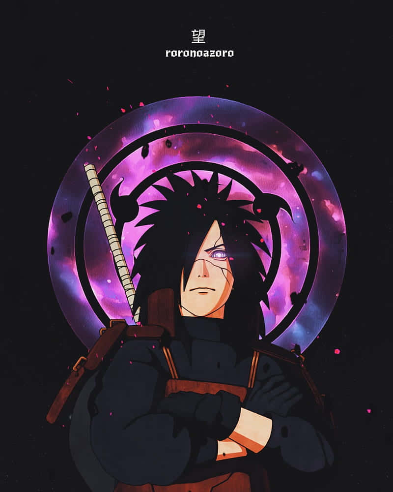 Madara Uchiha, Naruto, spiky black hair, SD Phone Wallpaper
