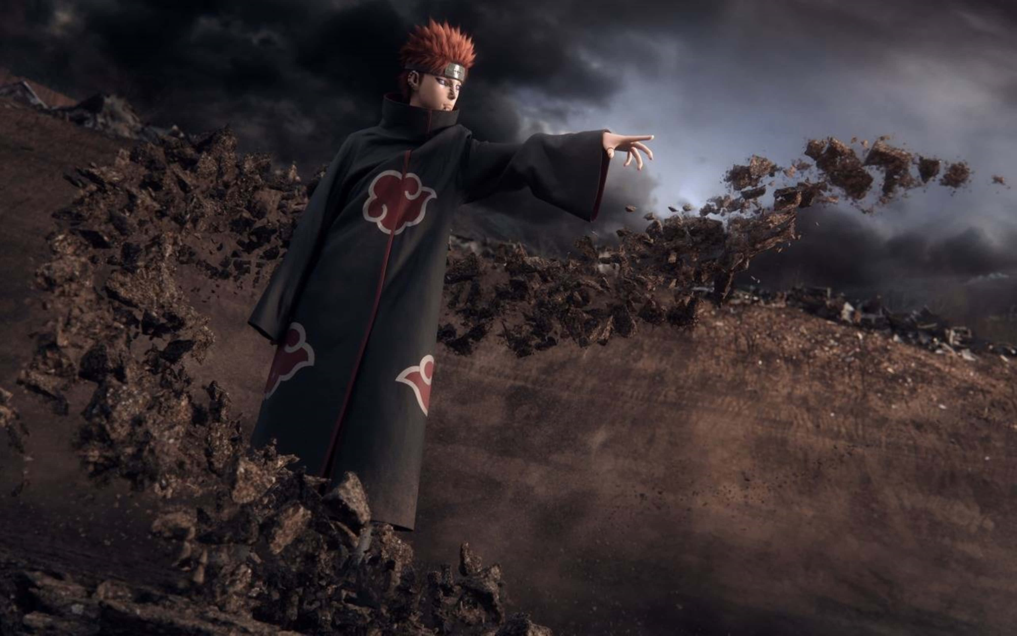 Naruto: Pain 4K, Pain, red-haired anime character, 4K Desktop Wallpaper