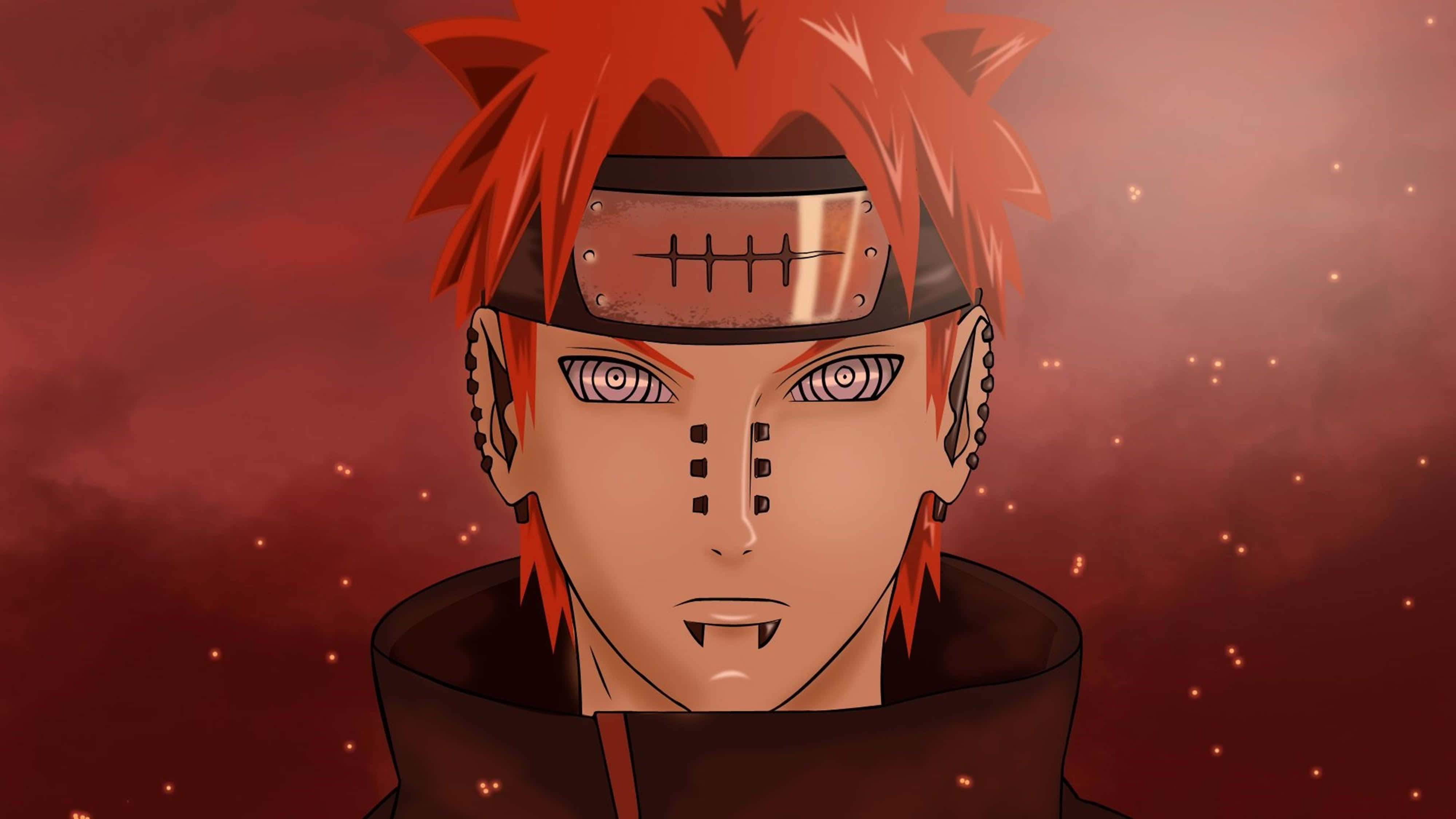Naruto, Pain, spiky red hair, 4K Desktop Wallpaper