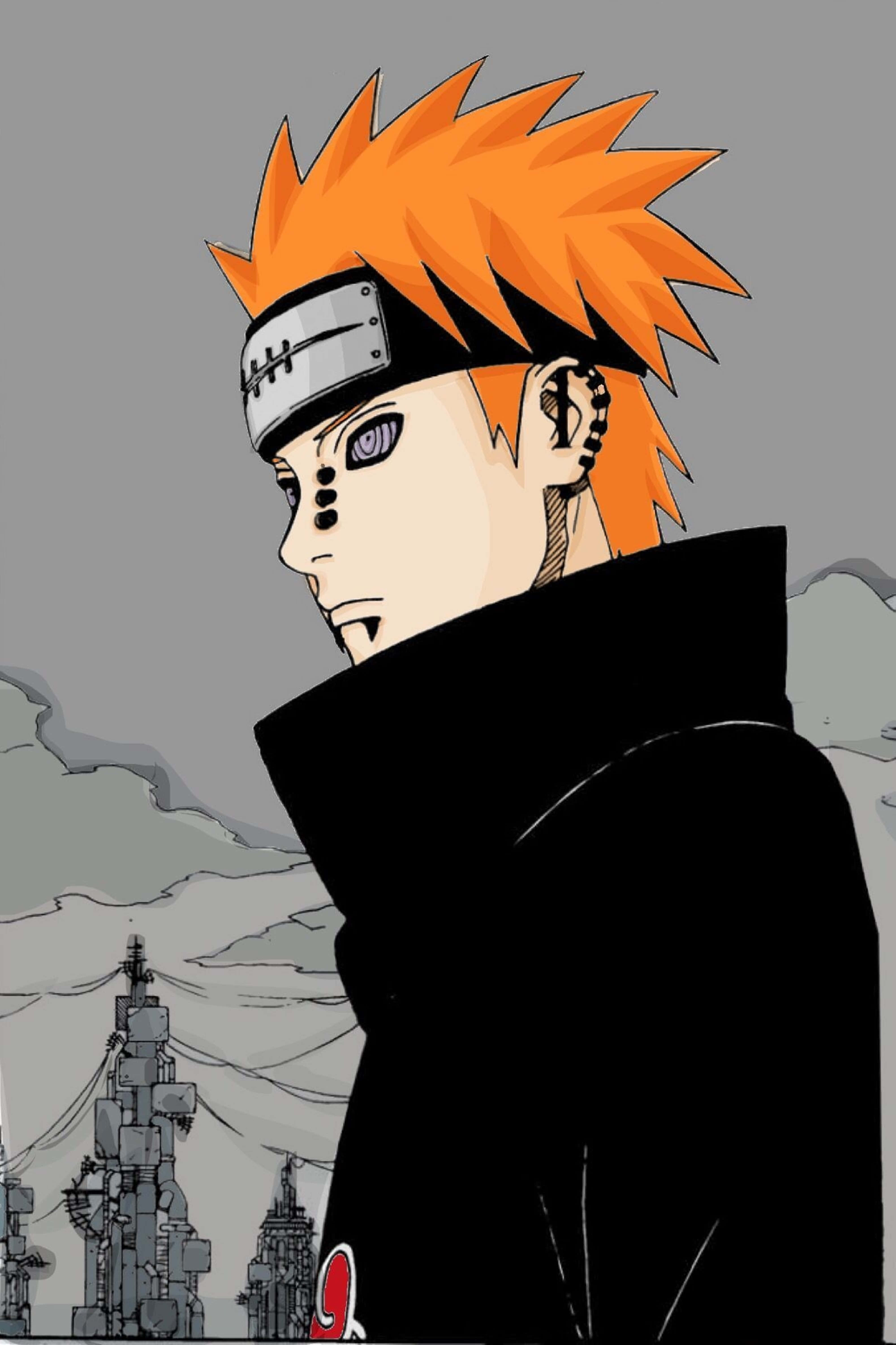 Naruto, Pain, black cloak, 5K Phone Wallpaper