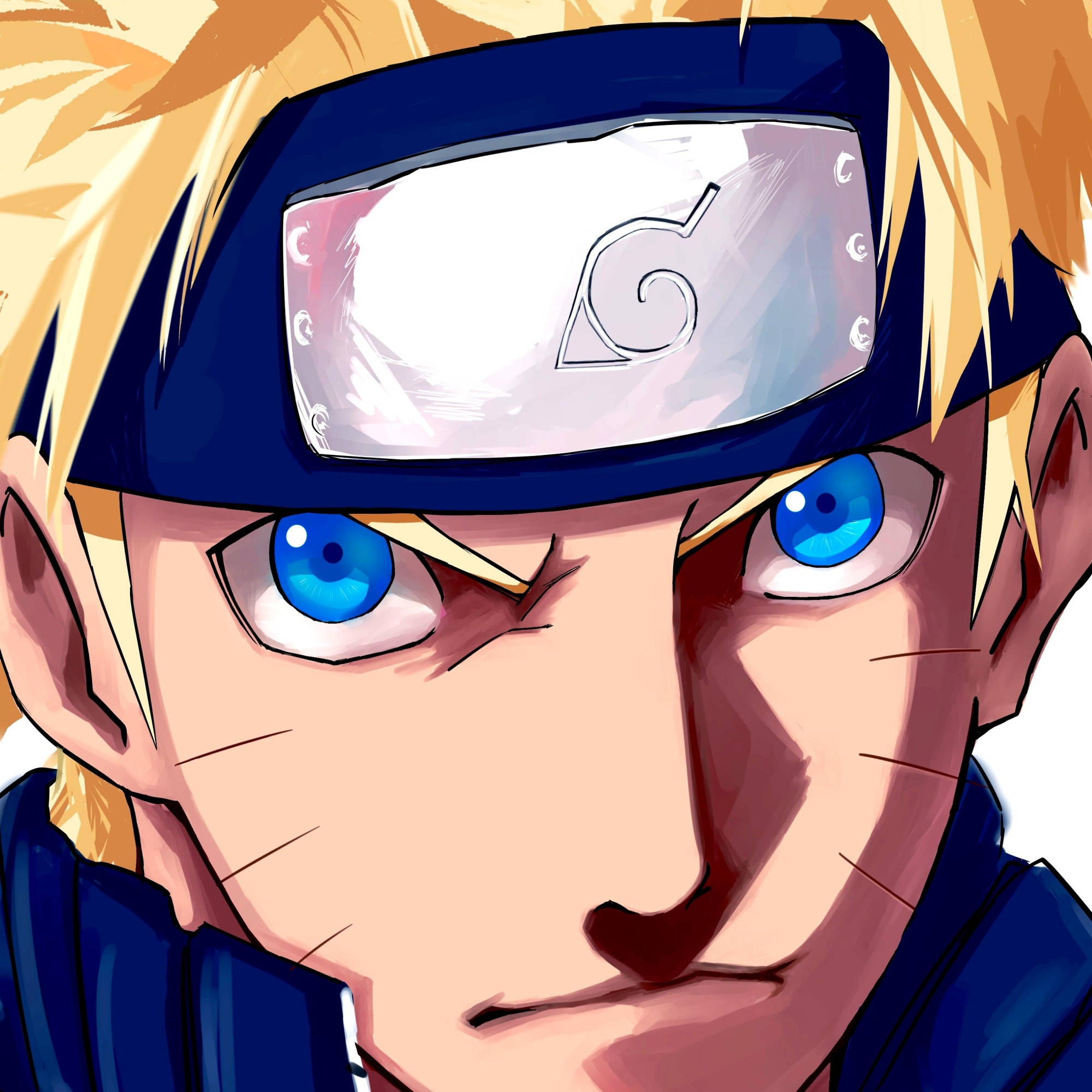Naruto, spiky blonde hair, bright blue eyes, Full HD Desktop Wallpaper