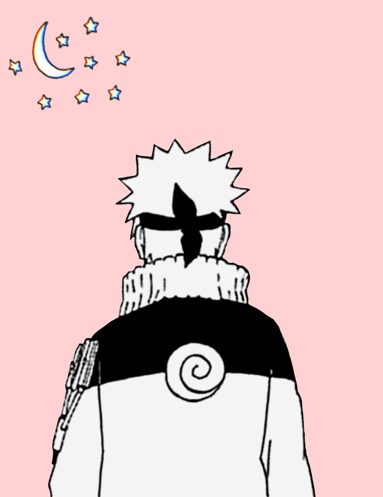 Naruto, pastel pink, pink sky, HD Phone Wallpaper
