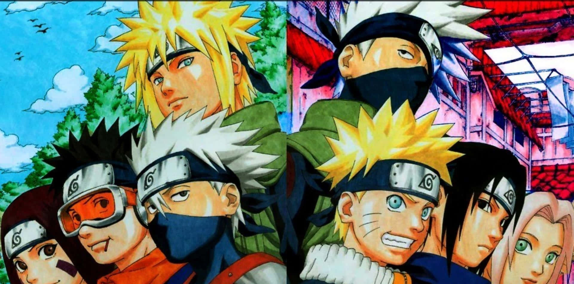 Team 7, Naruto, spiky hair, Full HD Desktop Wallpaper