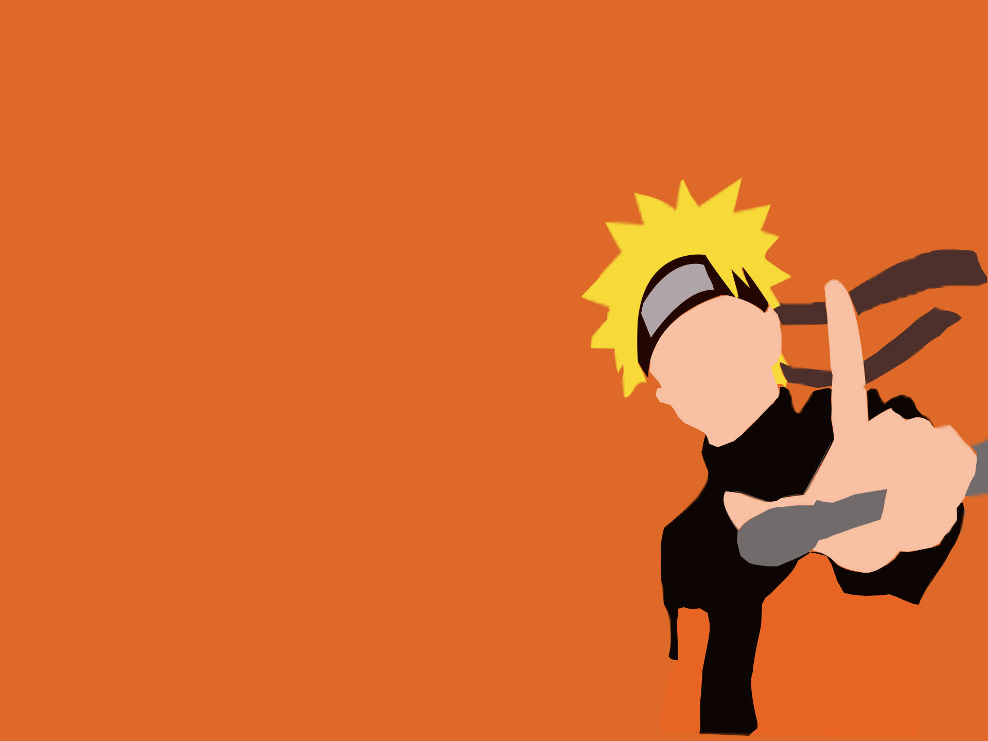 Naruto, spiky yellow hair, black outfit, Full HD Desktop Wallpaper