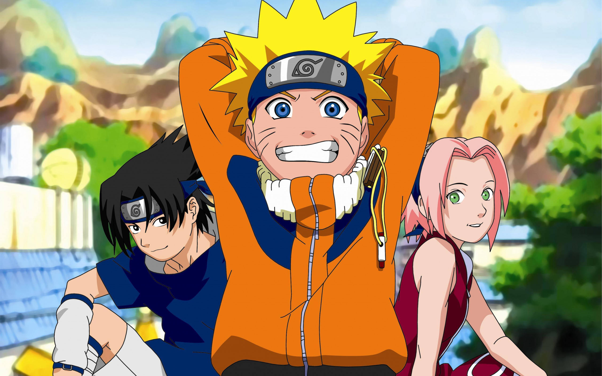 Naruto, Team 7, kids, 2K Desktop Wallpaper