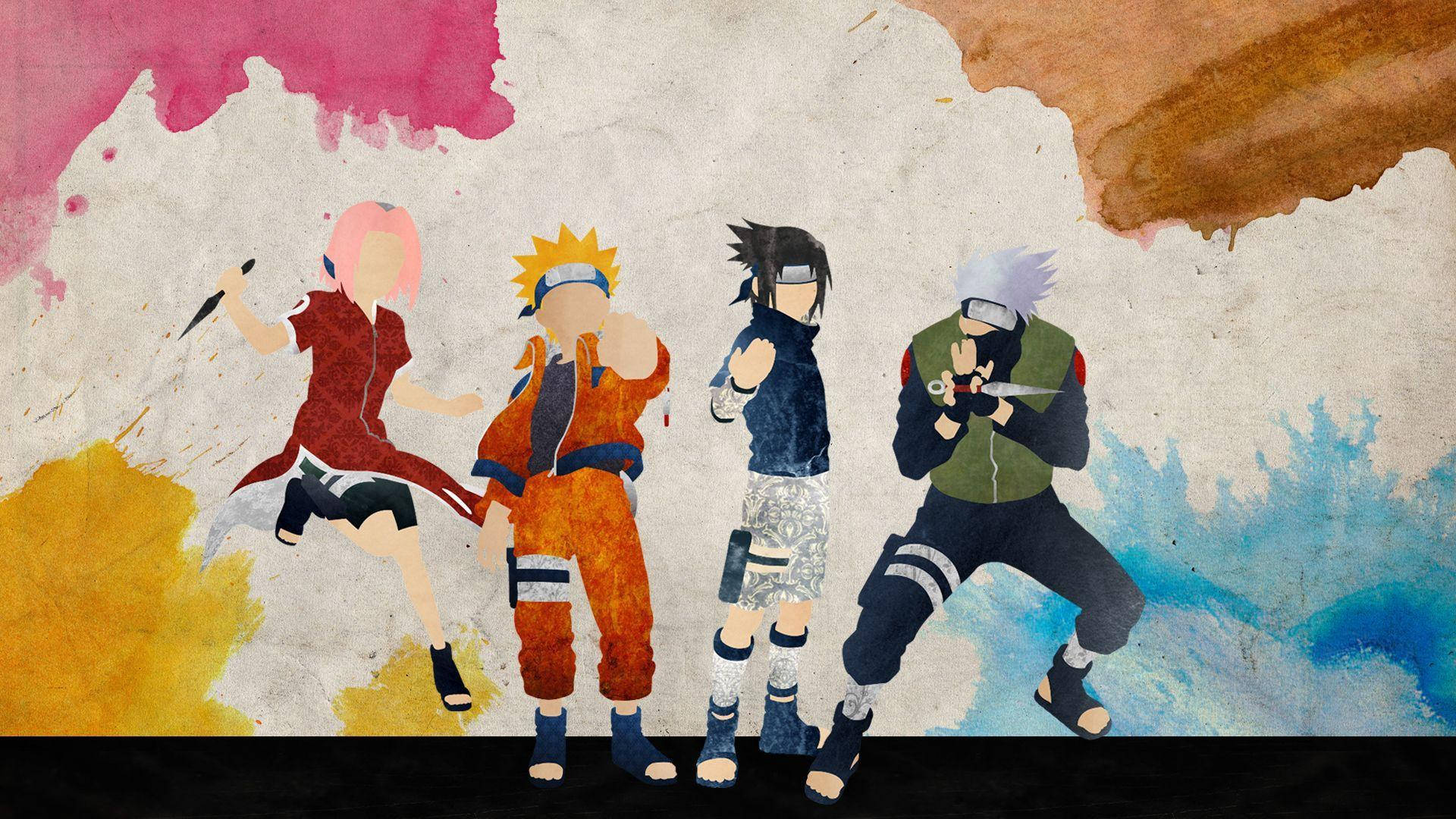 Naruto Team 7, digital art, anime characters, Full HD Desktop Wallpaper
