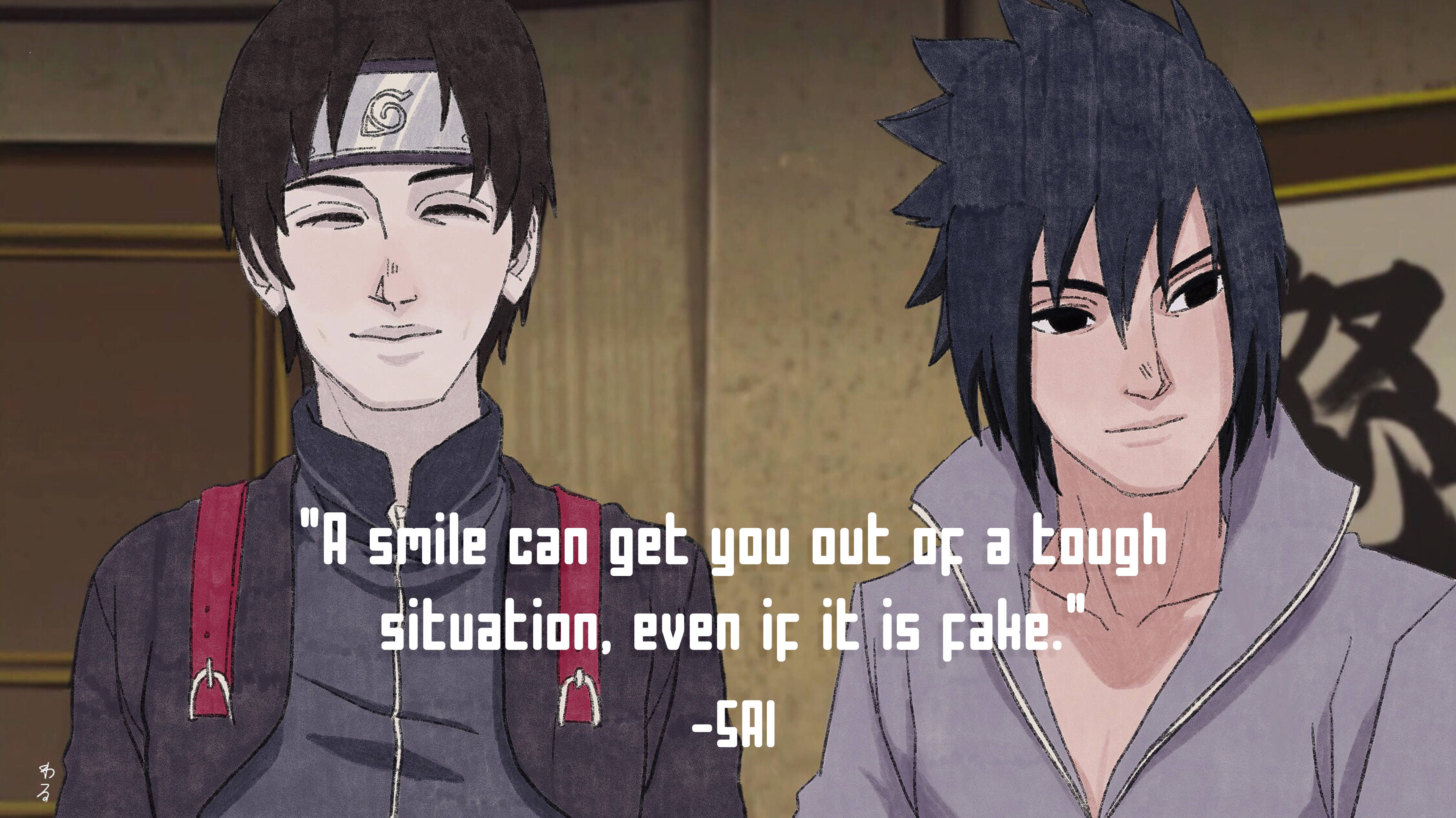 Naruto Quotes, anime characters, wooden room, 4K Desktop Wallpaper