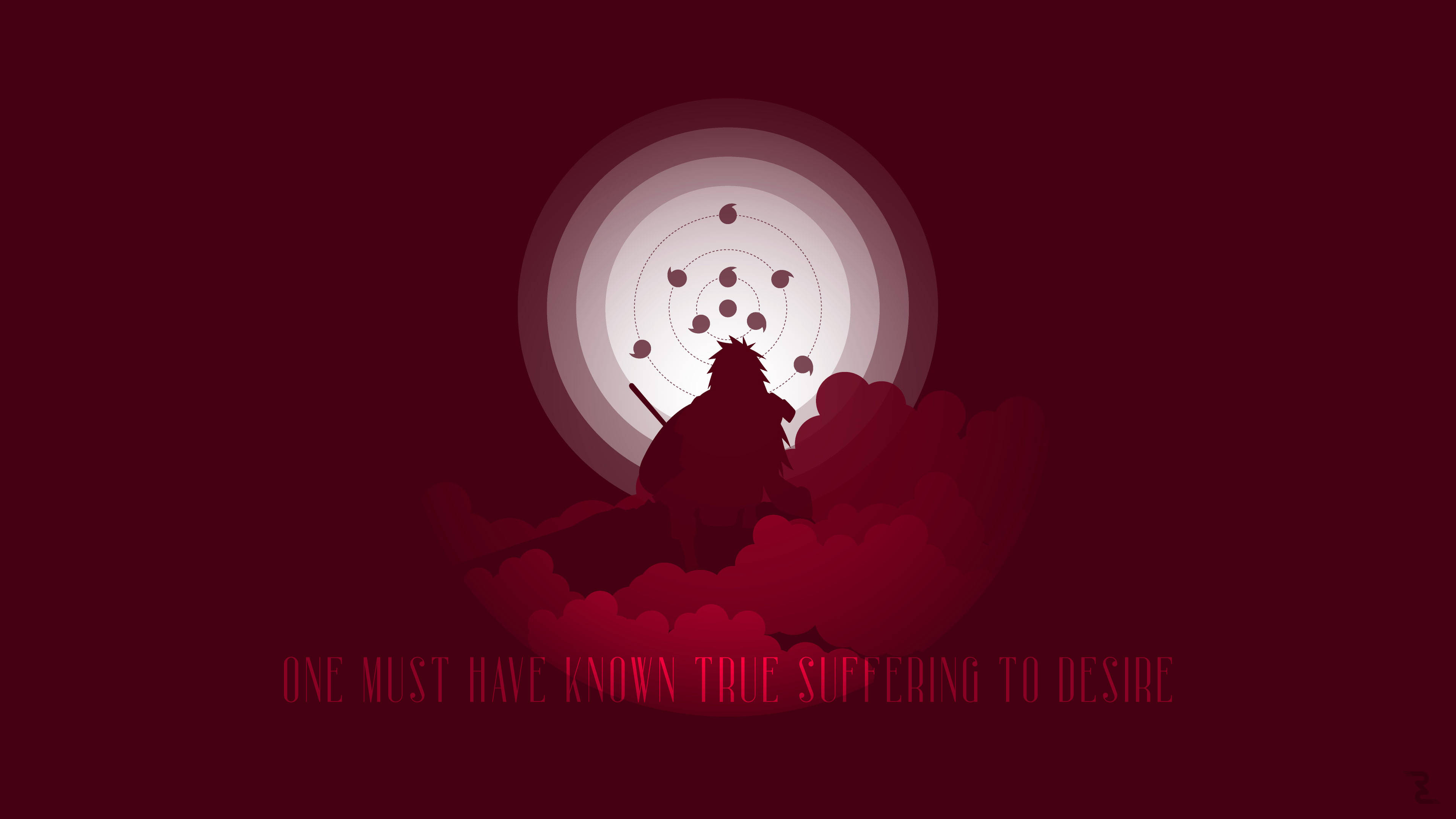 Naruto, spiky-haired ninja, glowing red spiral eye, 4K Desktop Wallpaper