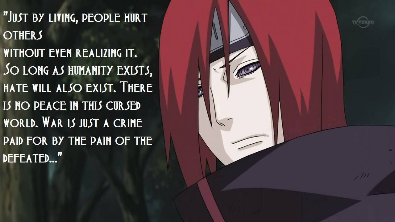 Naruto Quotes, cursed world, red hair, HD Desktop Wallpaper
