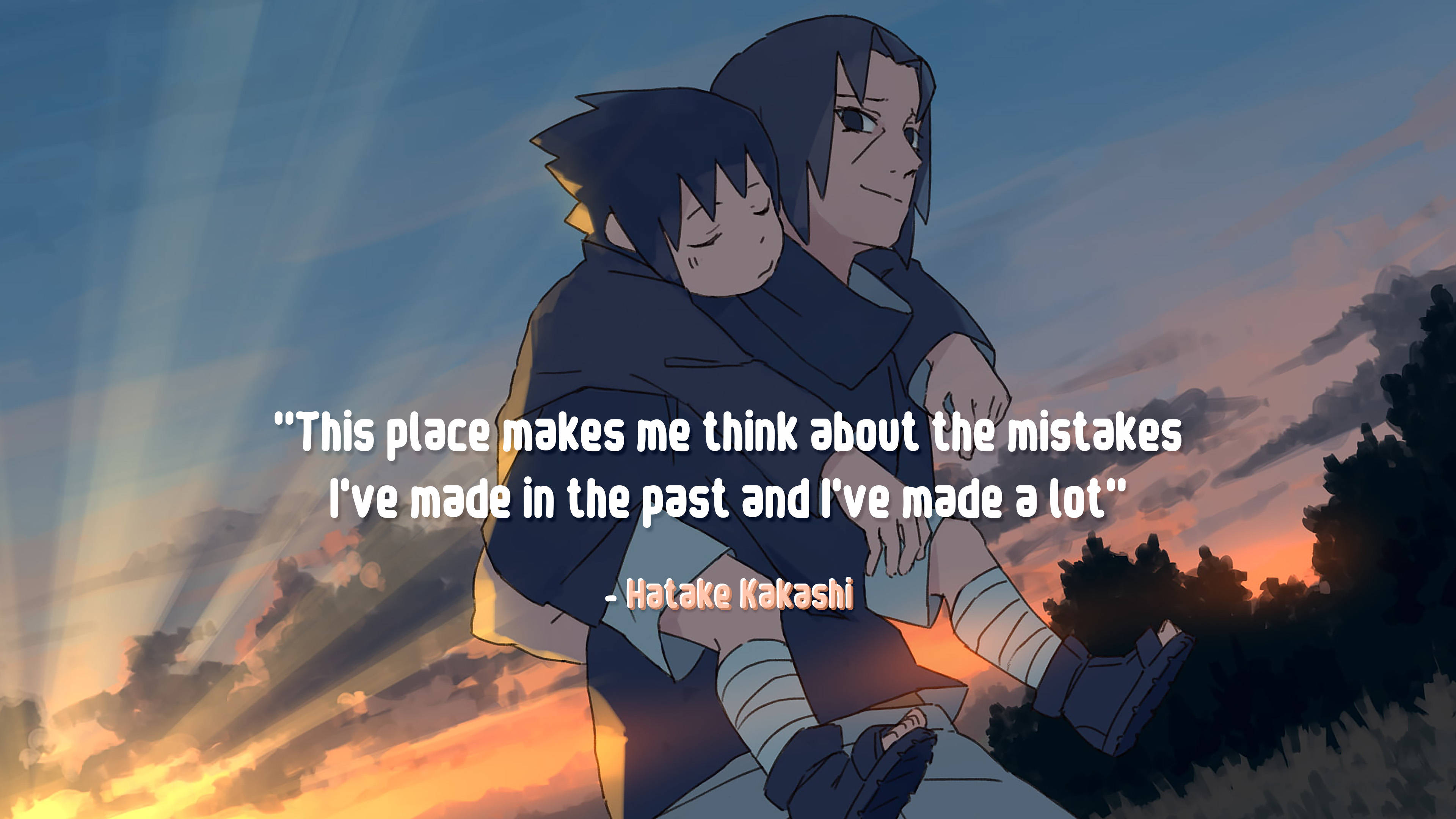 Naruto, sunset sky, rays of light, 4K Desktop Wallpaper