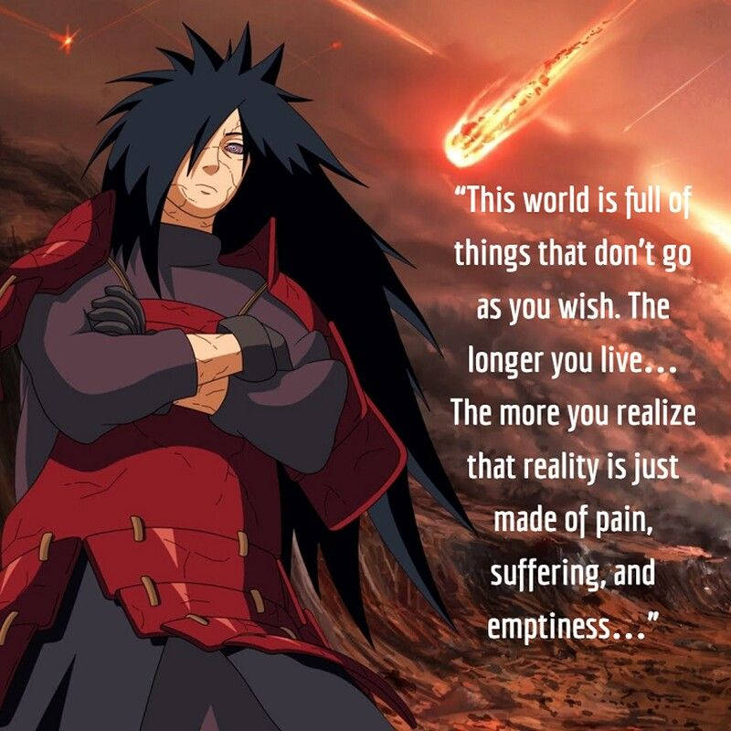 Naruto, spiky black hair, red cloak, SD Desktop Wallpaper