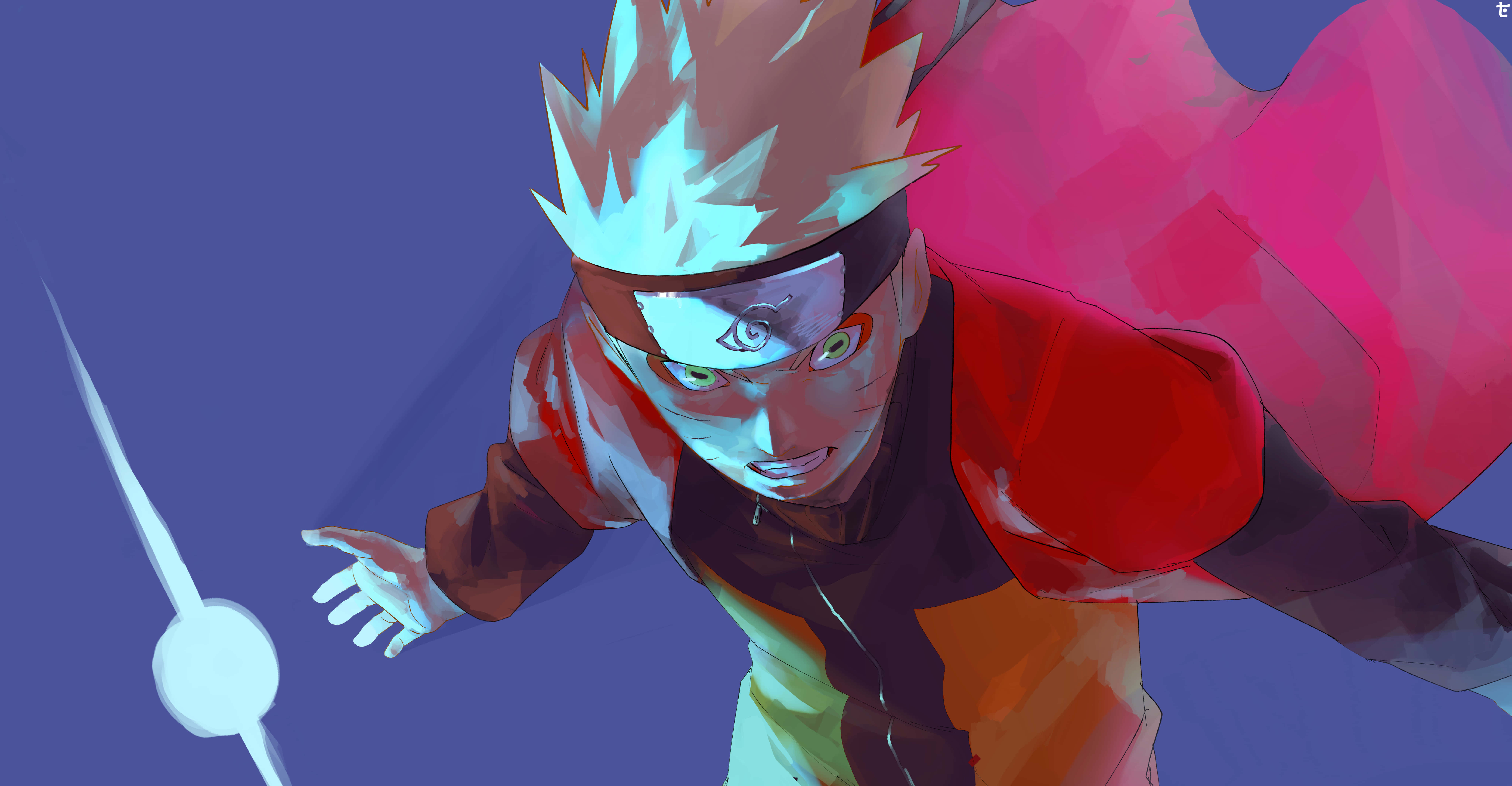 Naruto, Rasengan, glowing chakra kunai, 8K Desktop Wallpaper