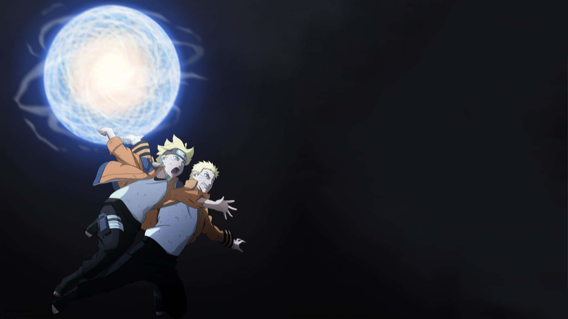Naruto, Rasengan, glowing blue chakra sphere, Full HD Desktop Wallpaper