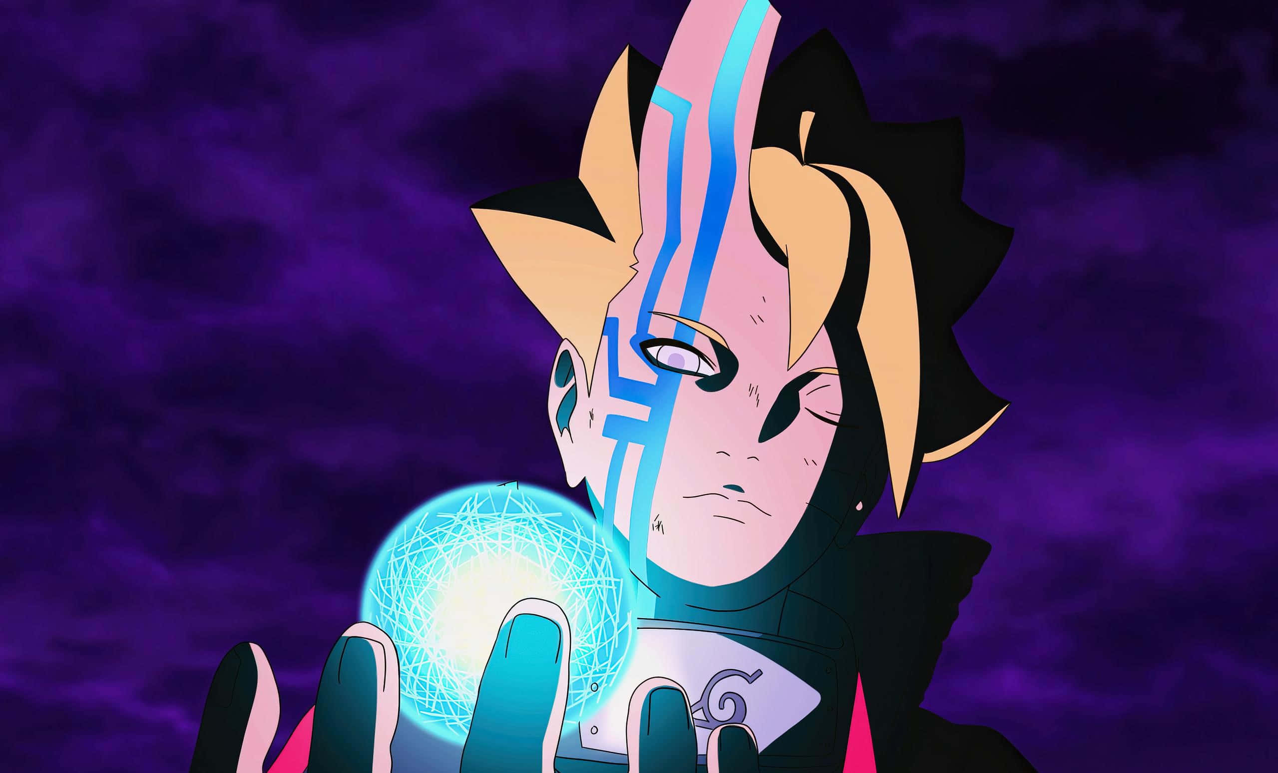 Naruto, Rasengan, glowing blue sphere, Full HD Desktop Wallpaper
