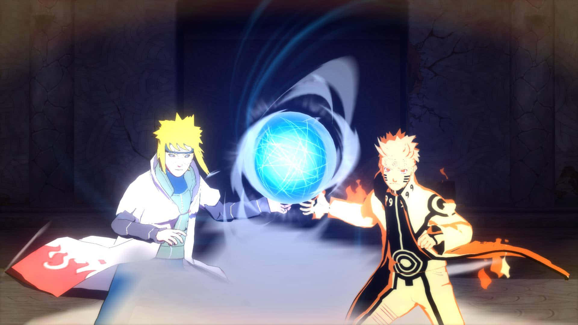 Naruto, Rasengan, glowing blue sphere, Full HD Desktop Wallpaper