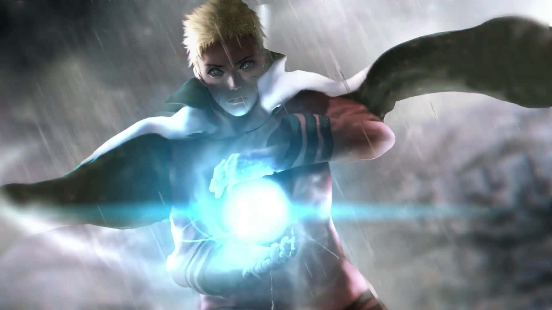 Naruto, Rasengan, glowing blue chakra sphere, Full HD Desktop Wallpaper