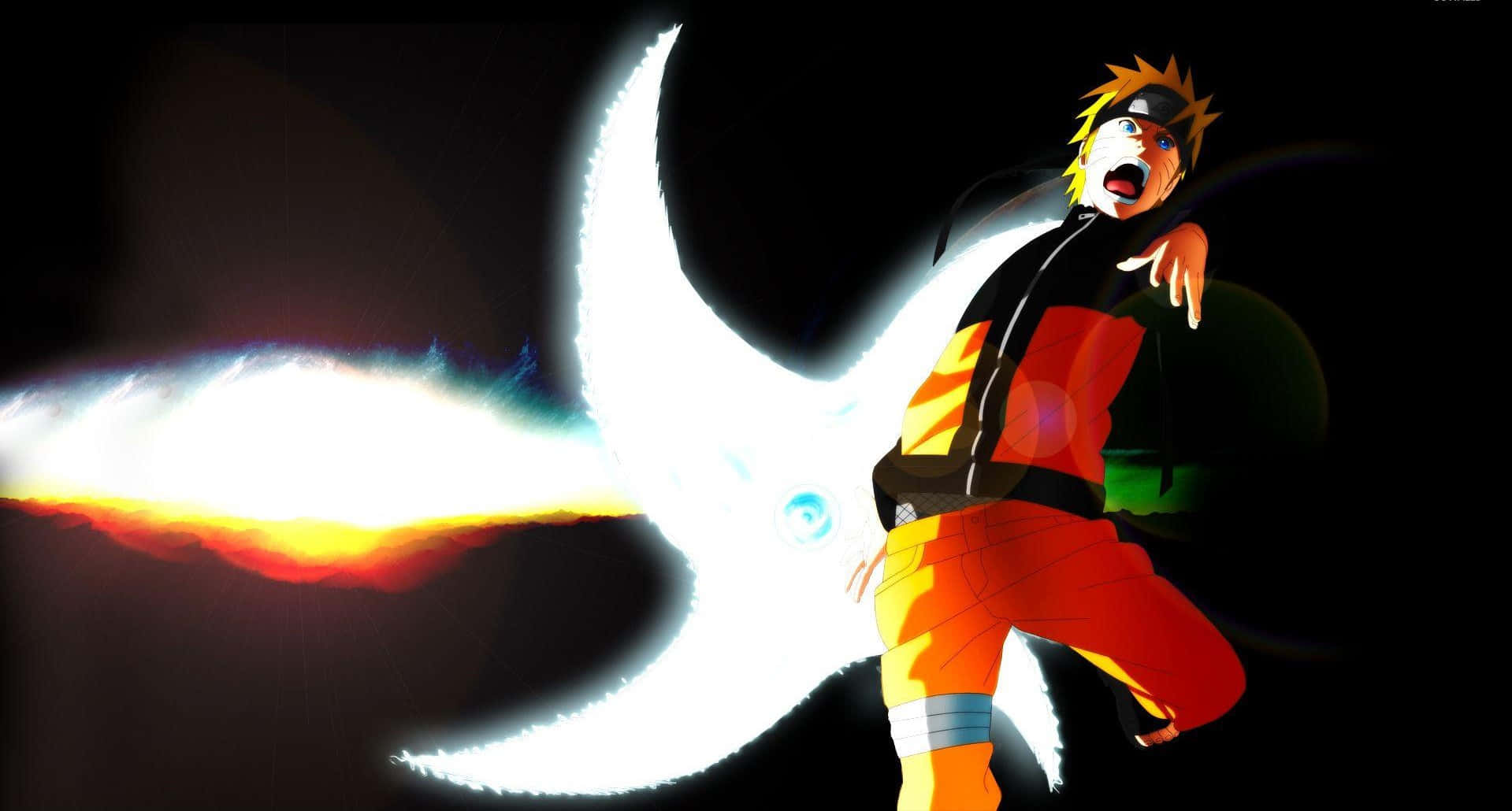 Naruto, Rasengan, glowing, HD Desktop Wallpaper
