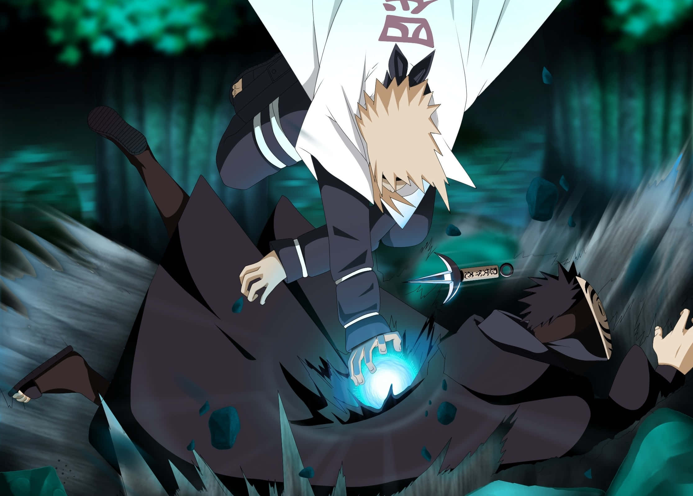 Naruto, Rasengan, glowing blue chakra sphere, Full HD Desktop Wallpaper
