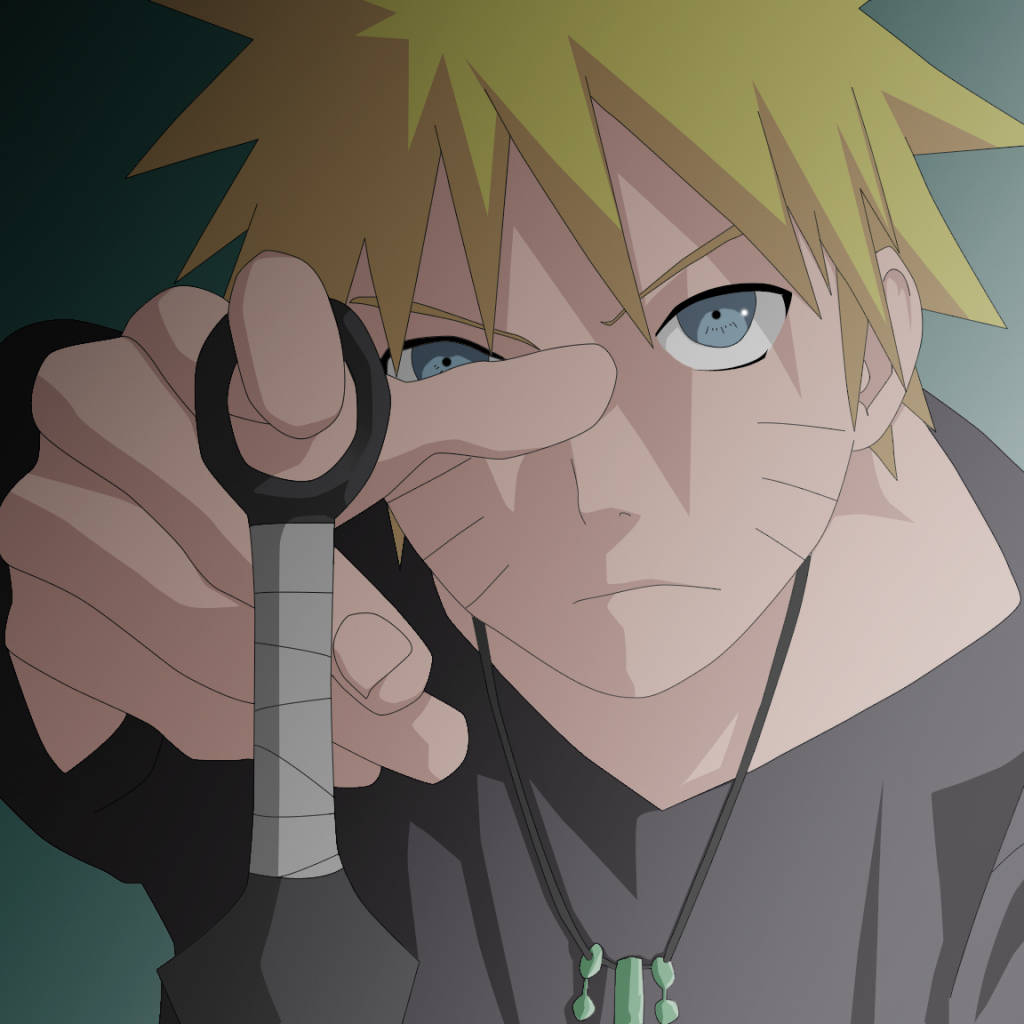 Naruto, kunai, spiky blonde hair, SD Desktop Wallpaper