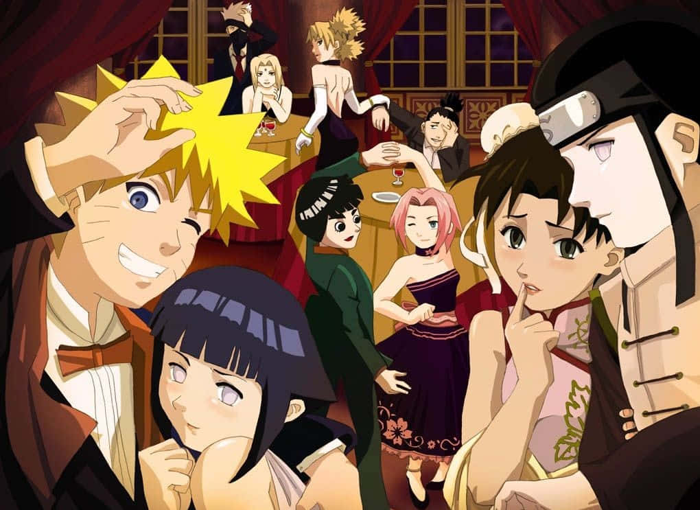 Naruto, friends, nightclub, SD Desktop Wallpaper