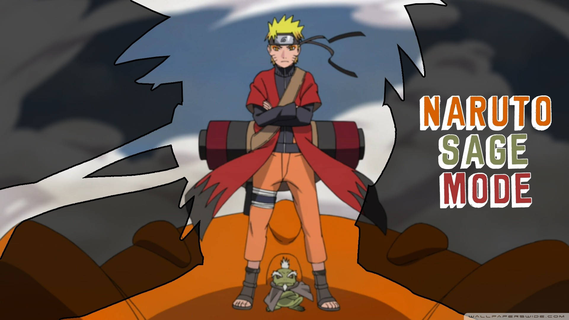 Naruto, Sage Mode, rocky terrain, Full HD Desktop Wallpaper