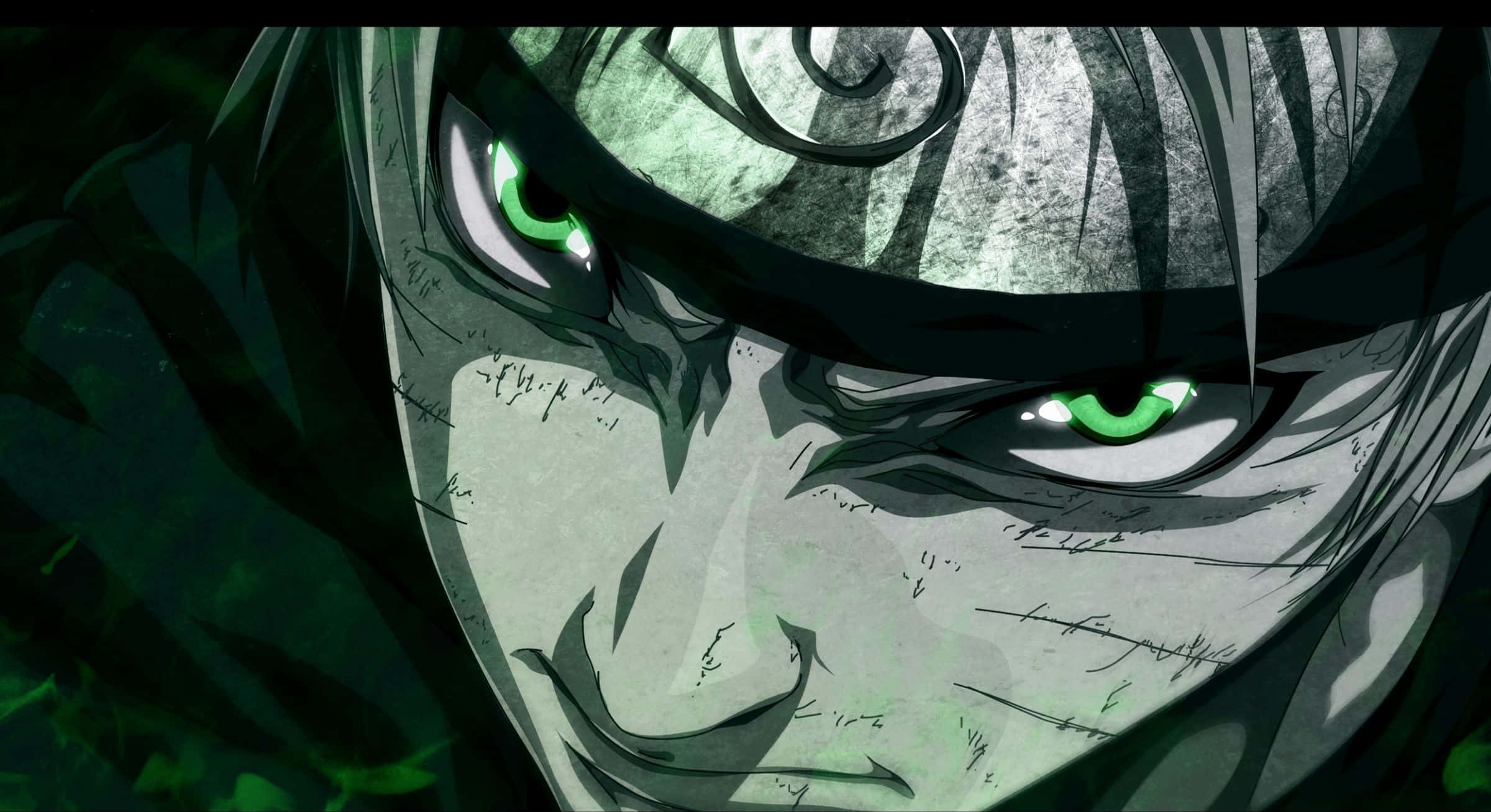 Naruto, Sage Mode, glowing green eyes, Full HD Desktop Wallpaper