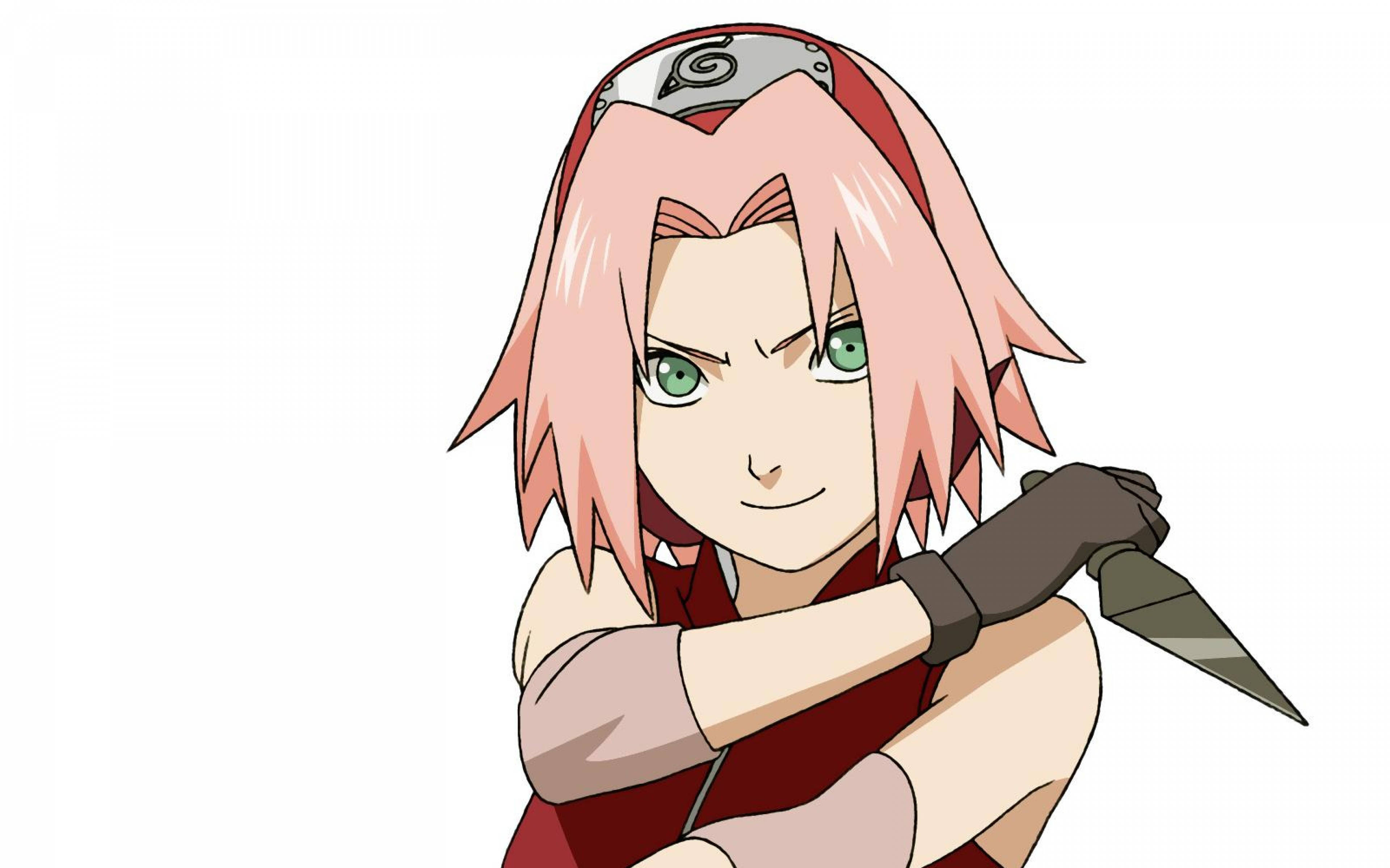 Naruto, Sakura, kunai knife, 4K Desktop Wallpaper