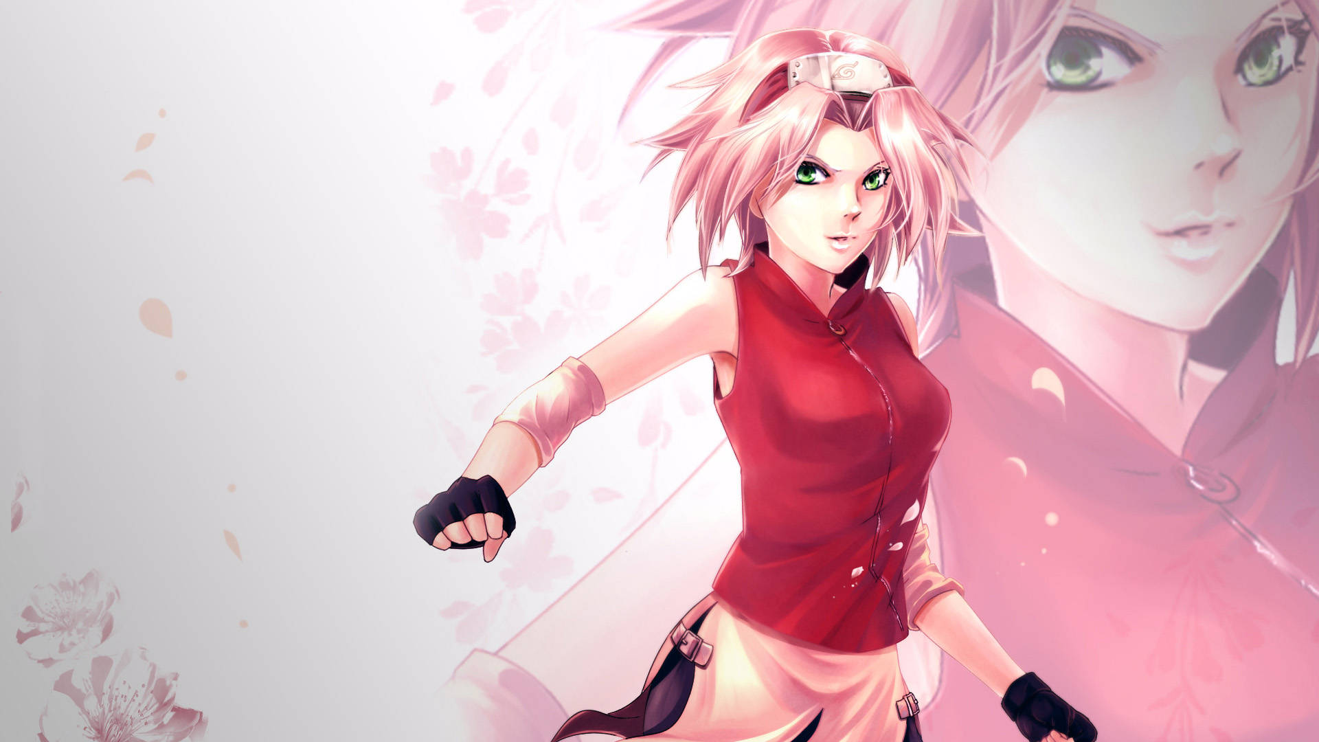 Naruto, Sakura, pink-haired anime girl, Full HD Desktop Wallpaper