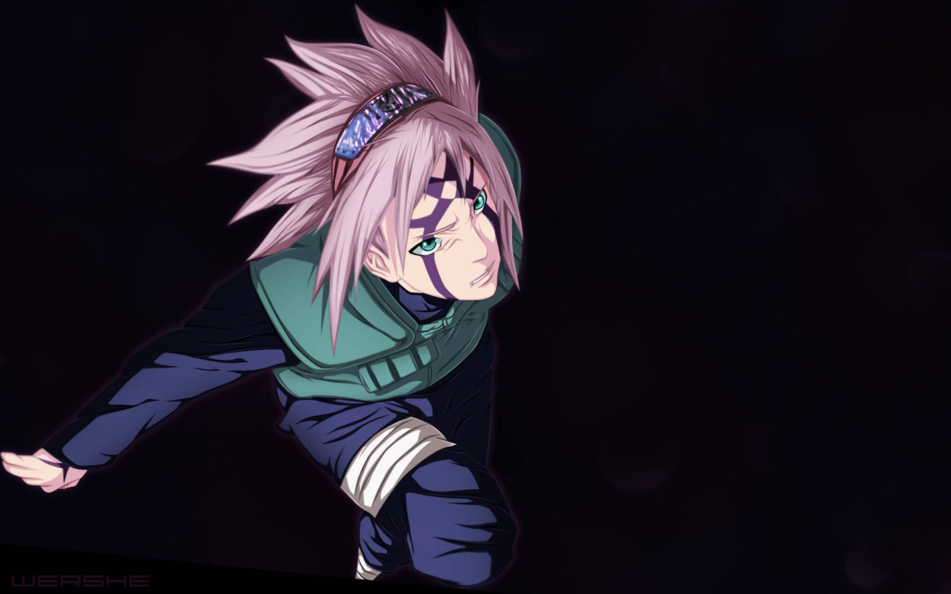 Naruto, Sakura, green vest, Full HD Desktop Wallpaper