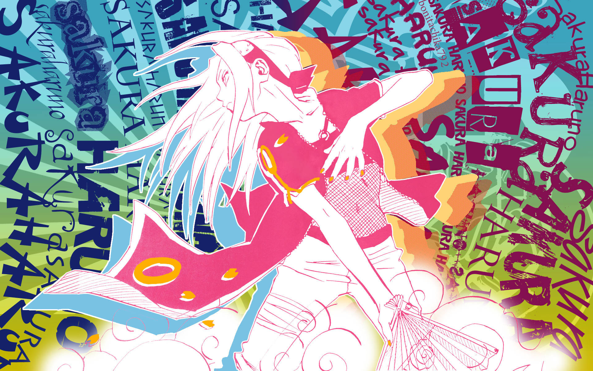 Naruto, Sakura, anime girl, Full HD Desktop Wallpaper