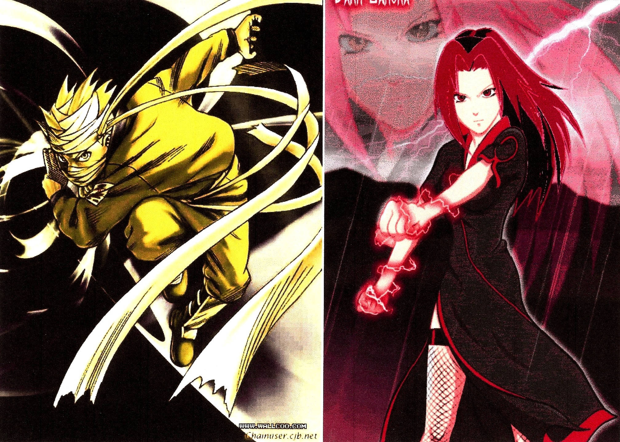 Naruto, Sakura, yellow, Full HD Desktop Wallpaper