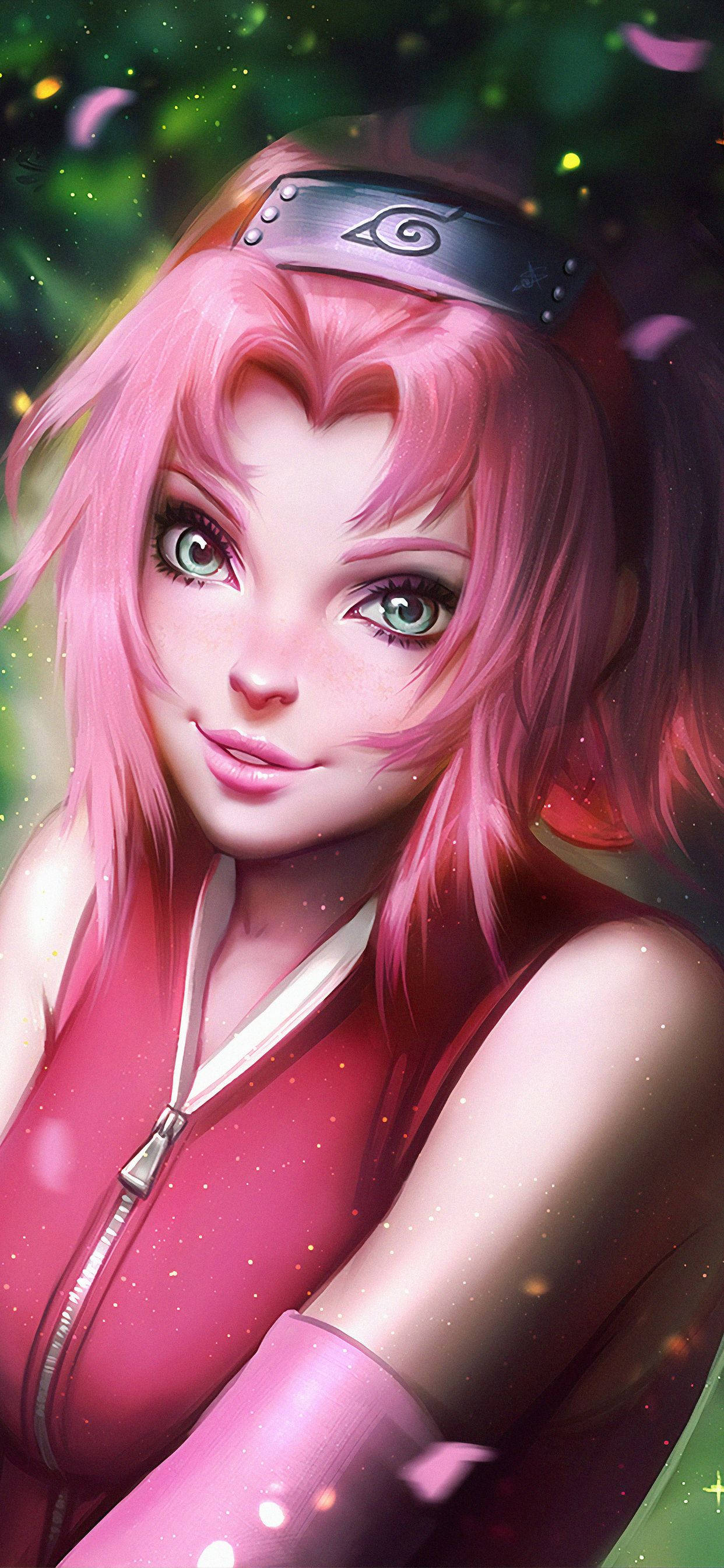 Naruto, Sakura, pink hair, 2K Phone Wallpaper