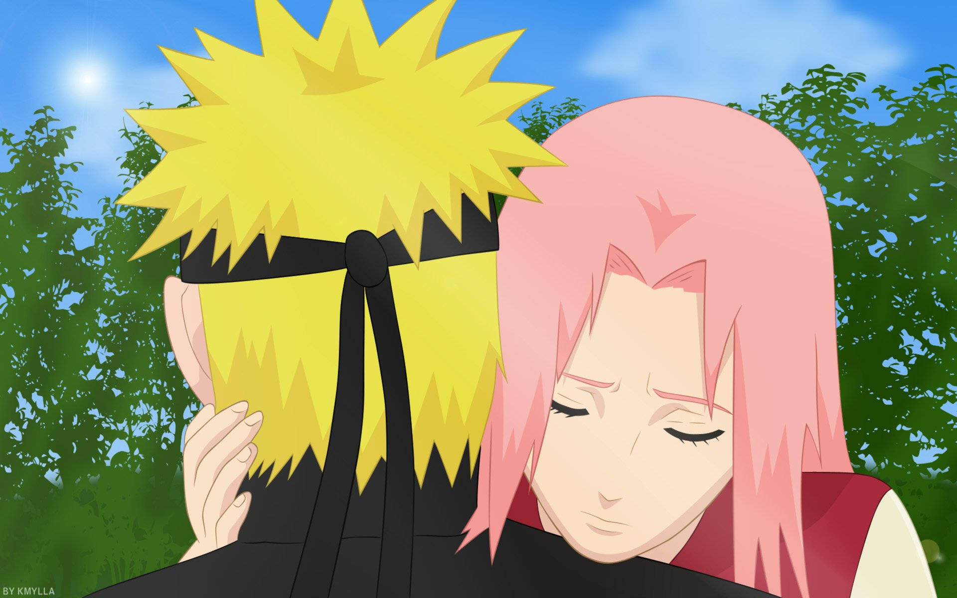 Naruto, Sakura, pink-haired anime girl, Full HD Desktop Wallpaper