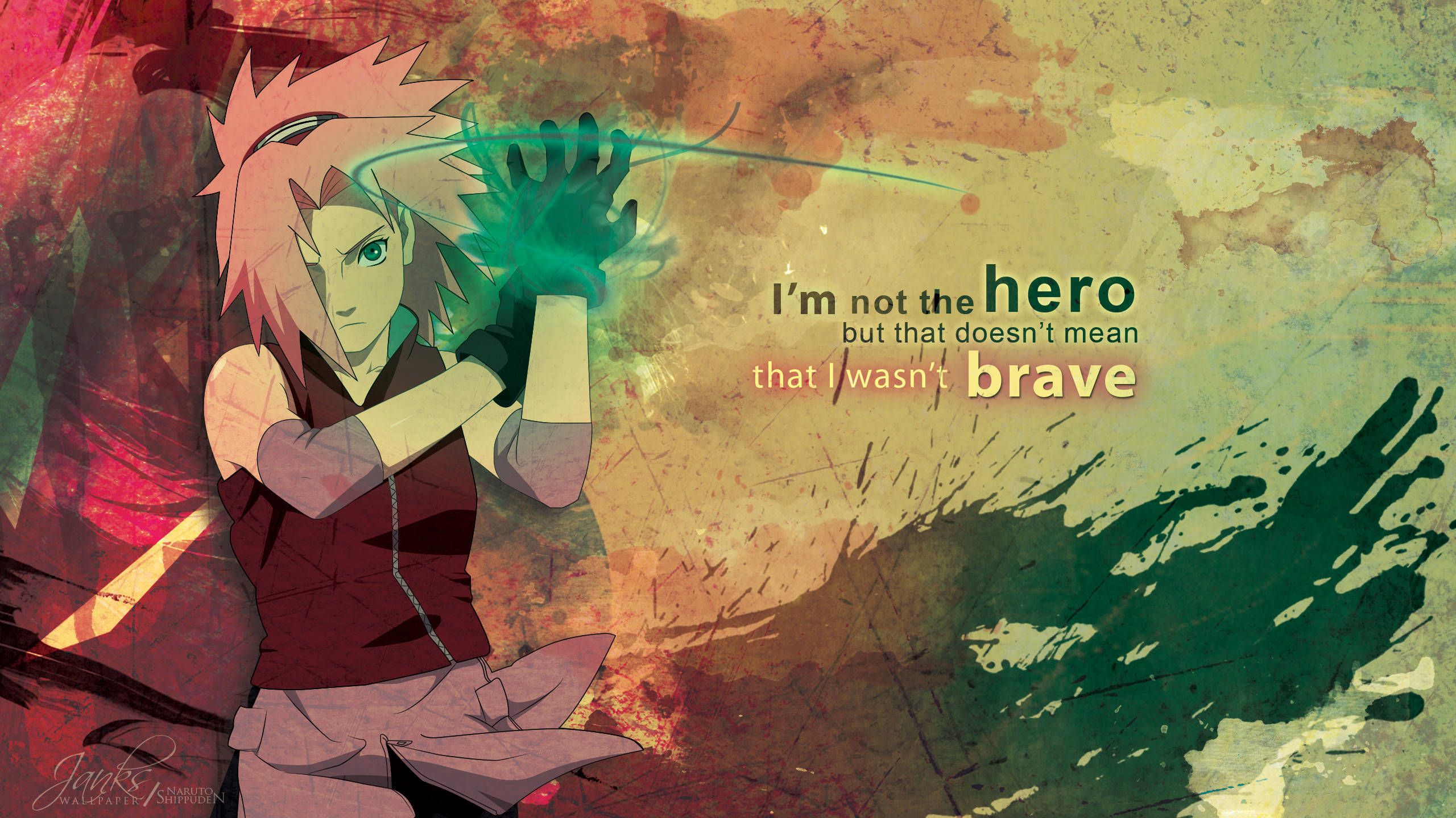 Naruto, Sakura, spiky pink hair, 2K Desktop Wallpaper