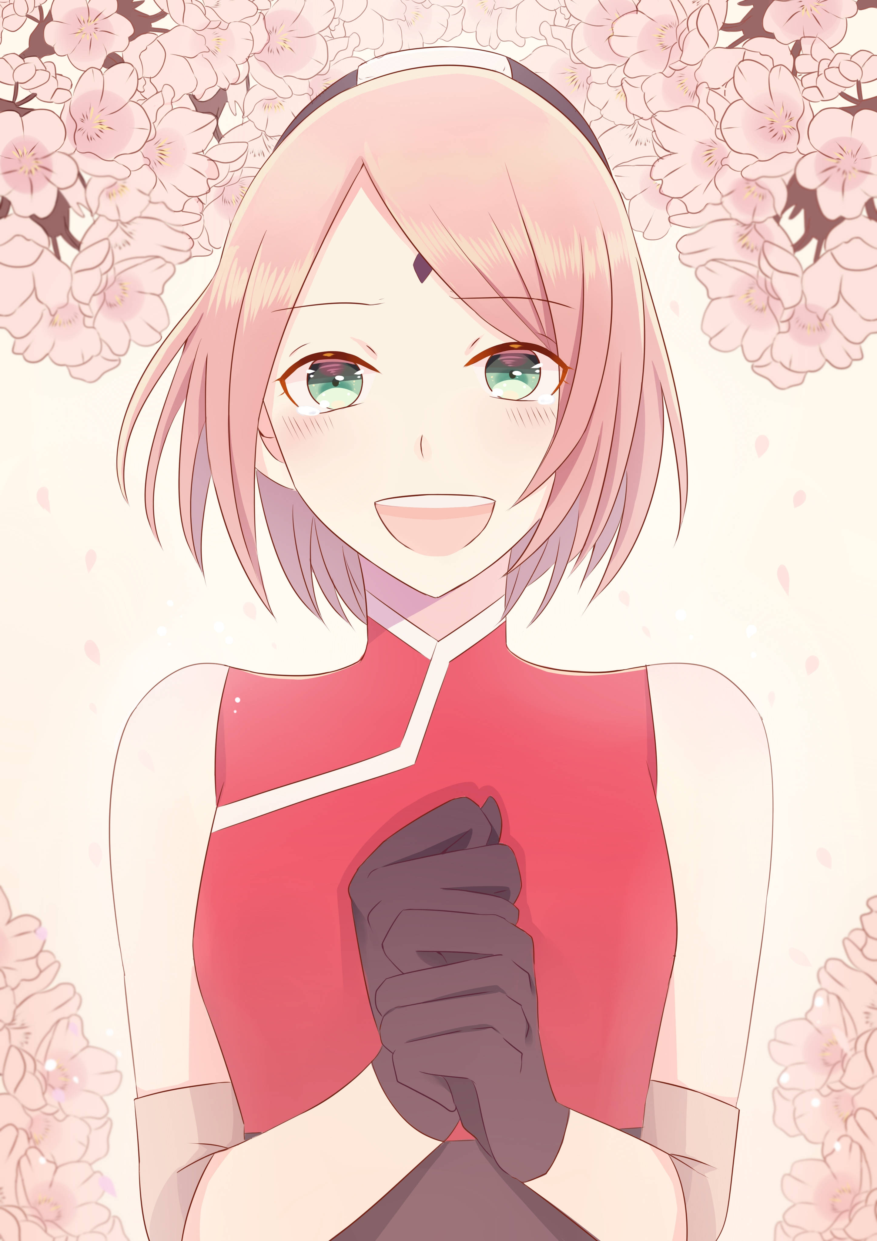 Naruto, Sakura, pink hair, 4K Phone Wallpaper
