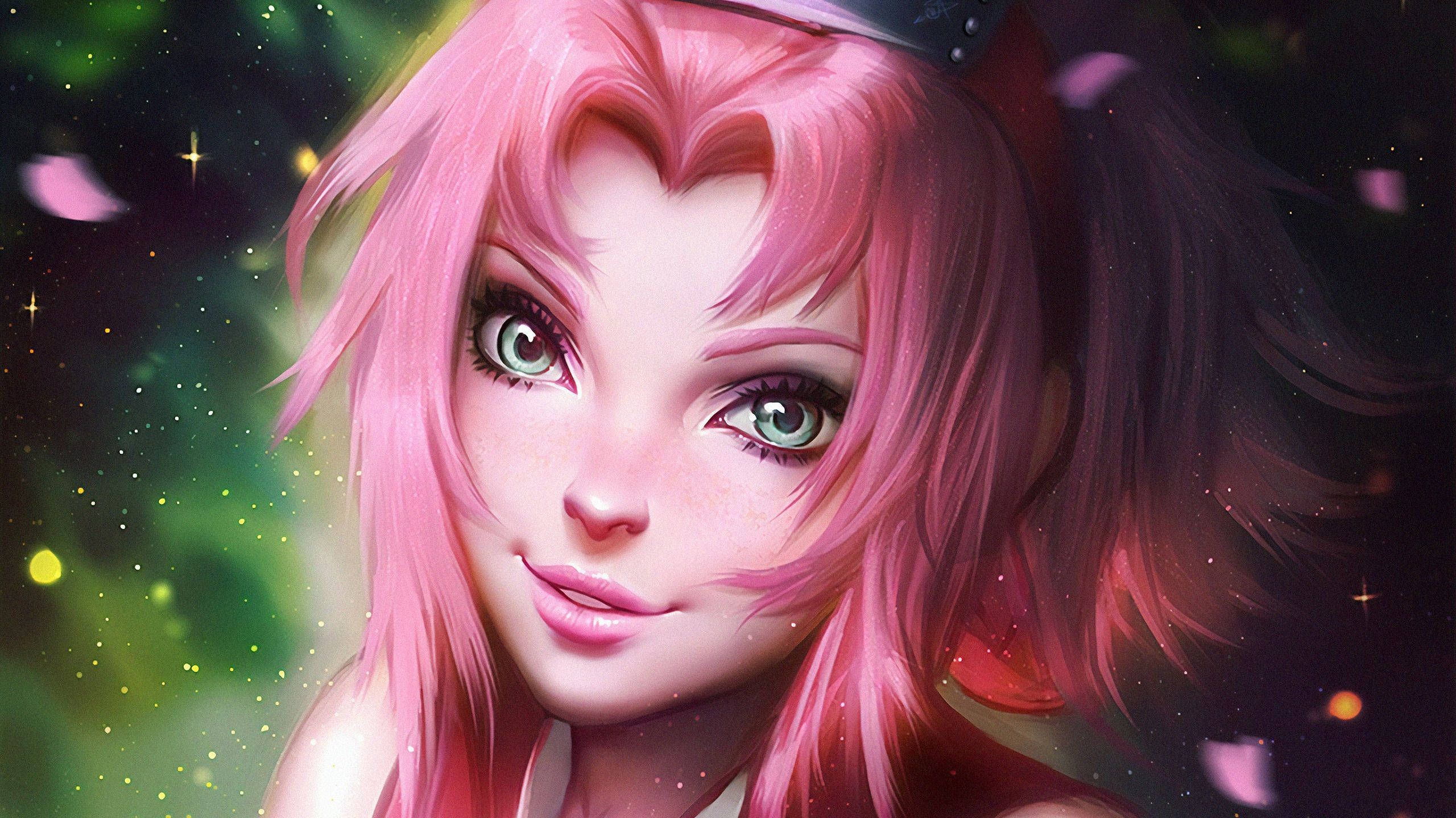 Naruto, Sakura, 3D, 2K Desktop Wallpaper