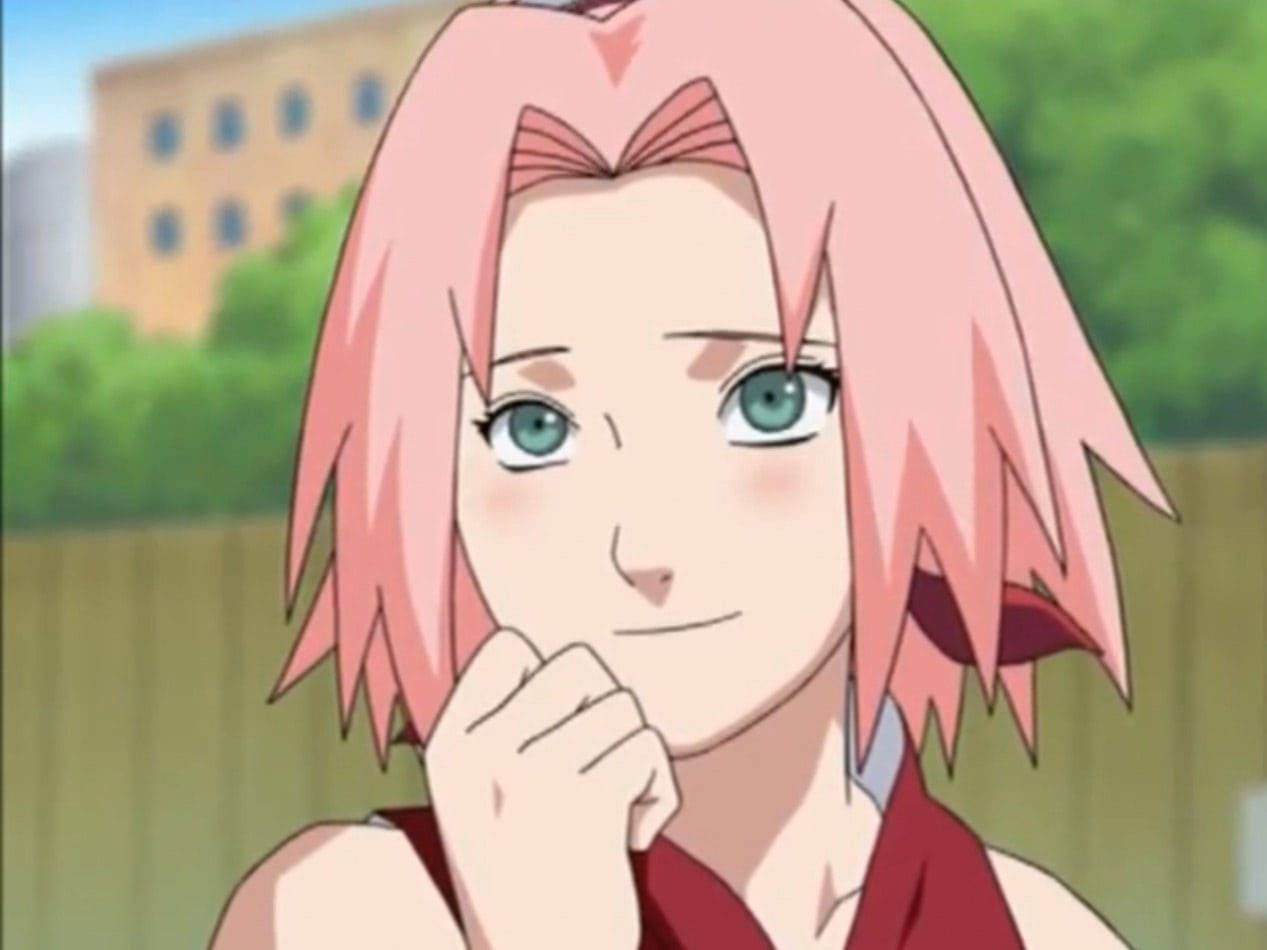 Naruto Sakura, pink hair, green eyes, SD Desktop Wallpaper