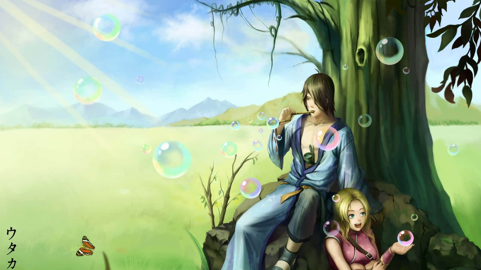 Naruto, Countryside, sunlit meadow, HD Desktop Wallpaper